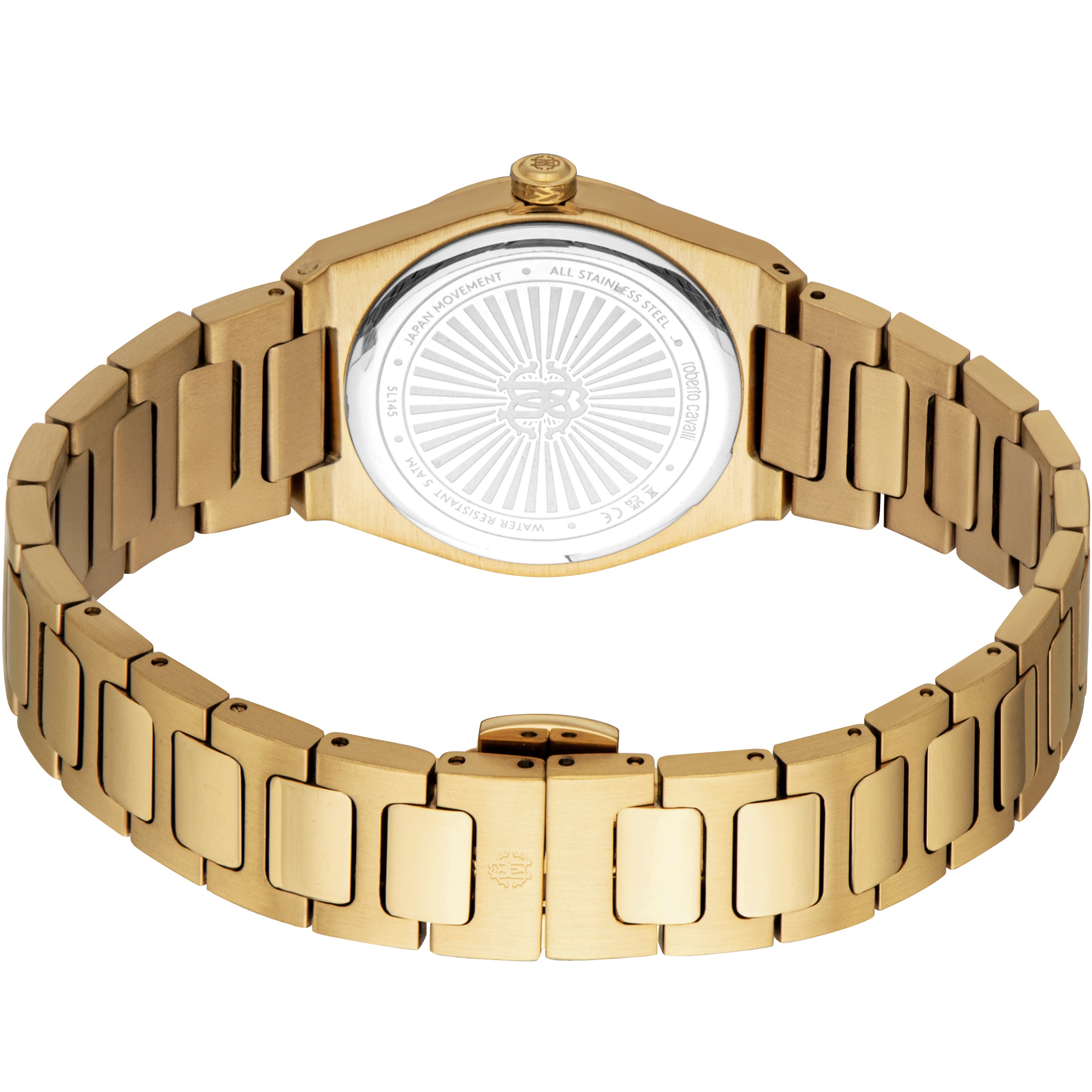 ROBERTO CAVALLI Core Crystals Gold Dial 30mm Gold Stainless Steel Bracelet RC5L145M0065 - 