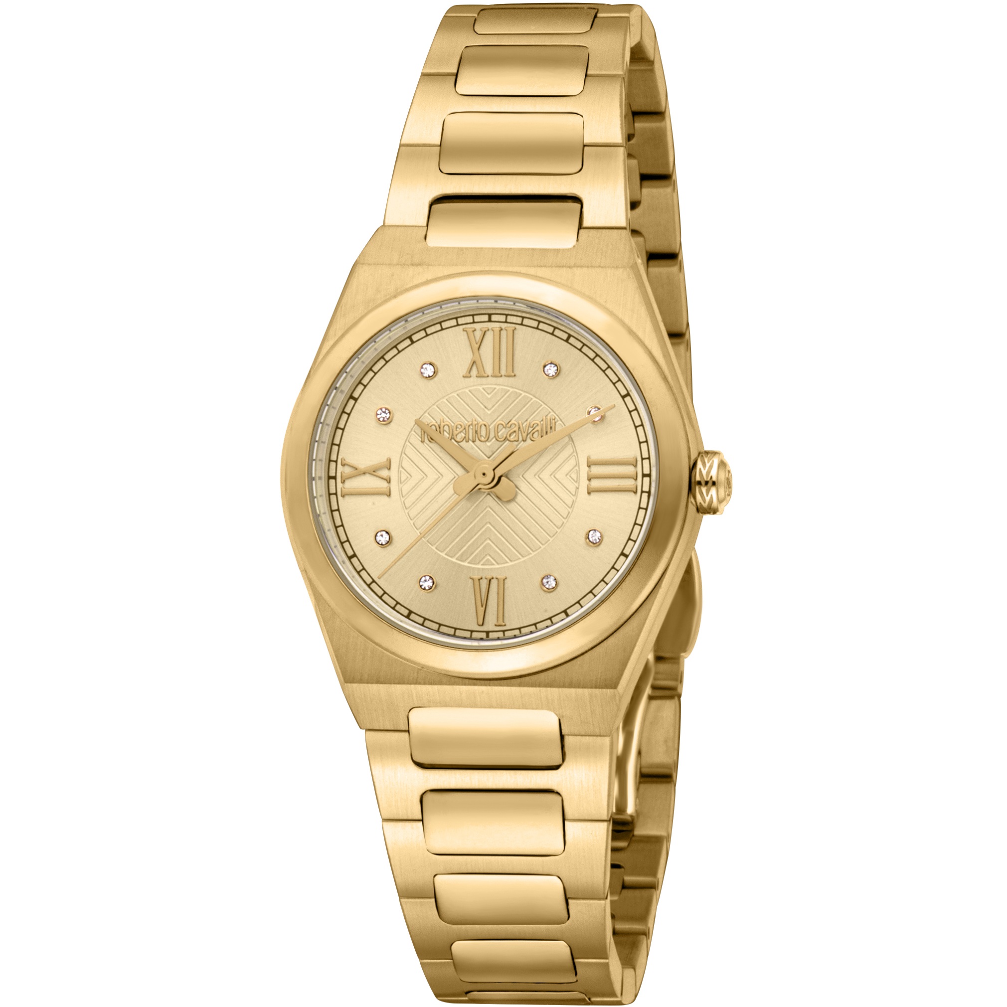 ROBERTO CAVALLI Core Crystals Gold Dial 30mm Gold Stainless Steel Bracelet RC5L145M0065 - 