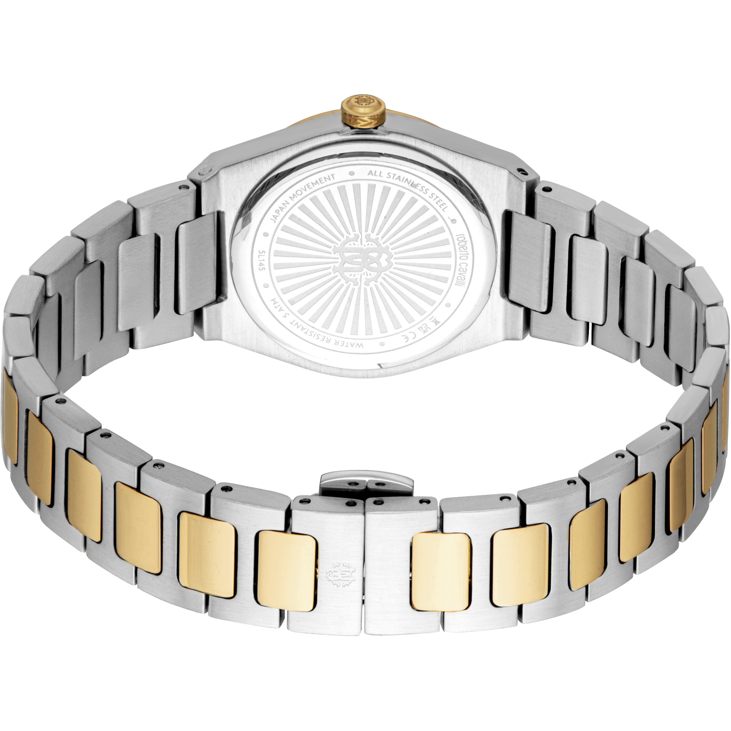 ROBERTO CAVALLI Core Crystals Silver Dial 30mm Two Tone Gold Stainless Steel Bracelet RC5L145M0085 - 3