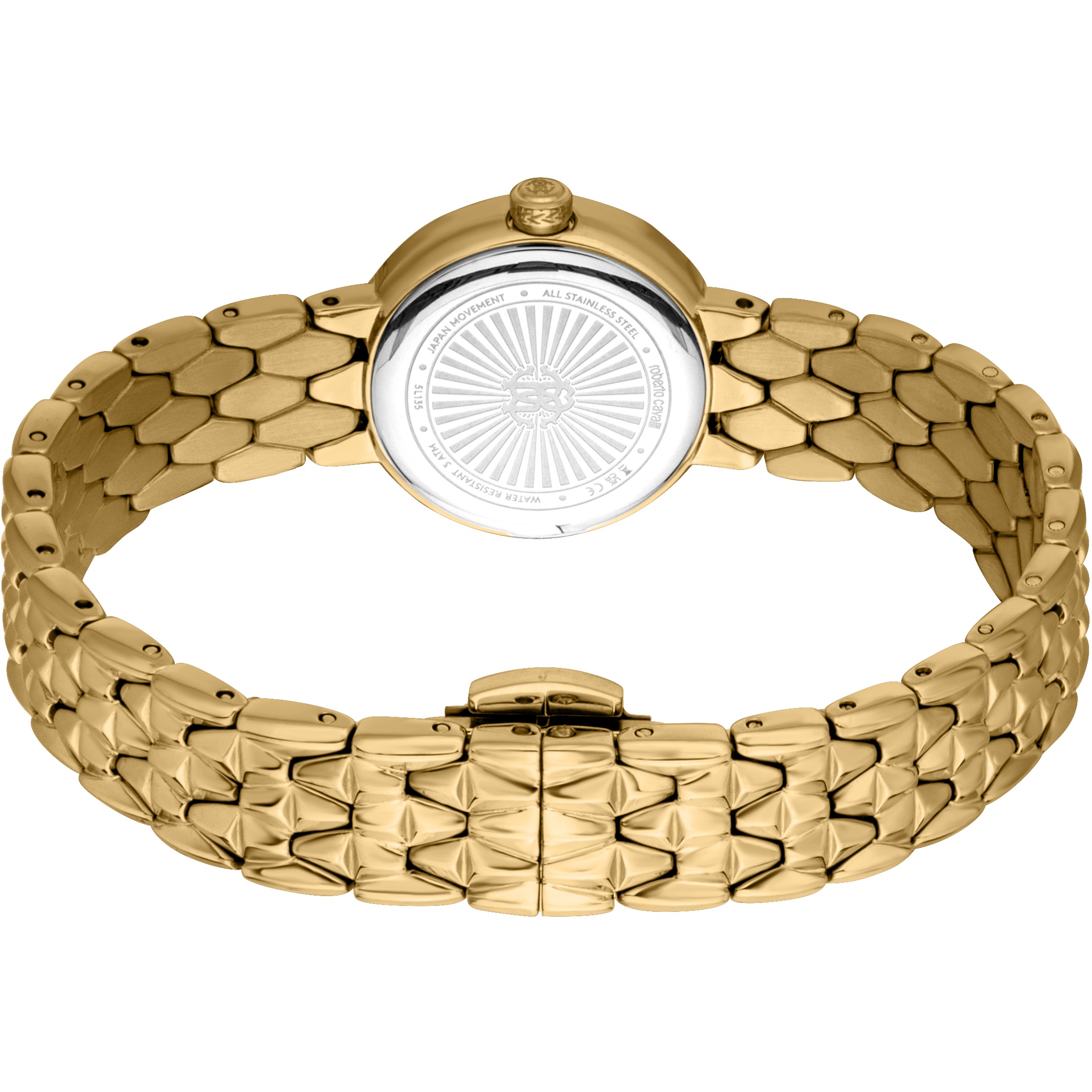 ROBERTO CAVALLI Green Dial 24mm Gold Stainless Steel Bracelet RC5L152M0045 - 3