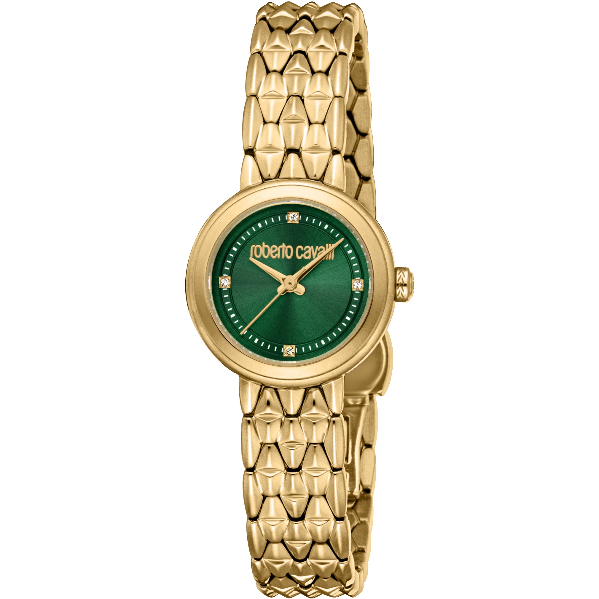 ROBERTO CAVALLI Green Dial 24mm Gold Stainless Steel Bracelet RC5L152M0045 - 