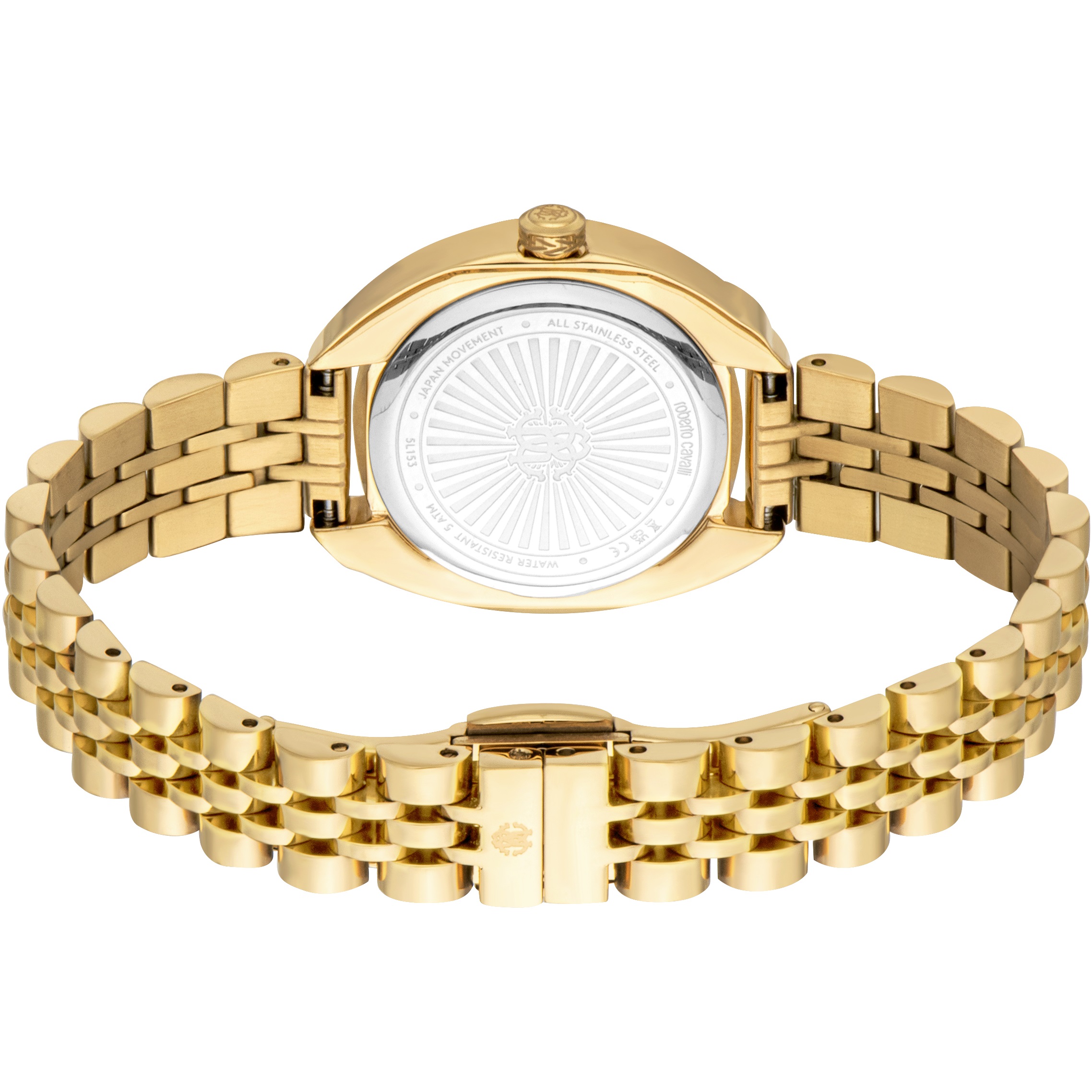ROBERTO CAVALLI Glam Silver Dial 30mm Gold Stainless Steel Bracelet Gift Set RC5L153M0055 - 4