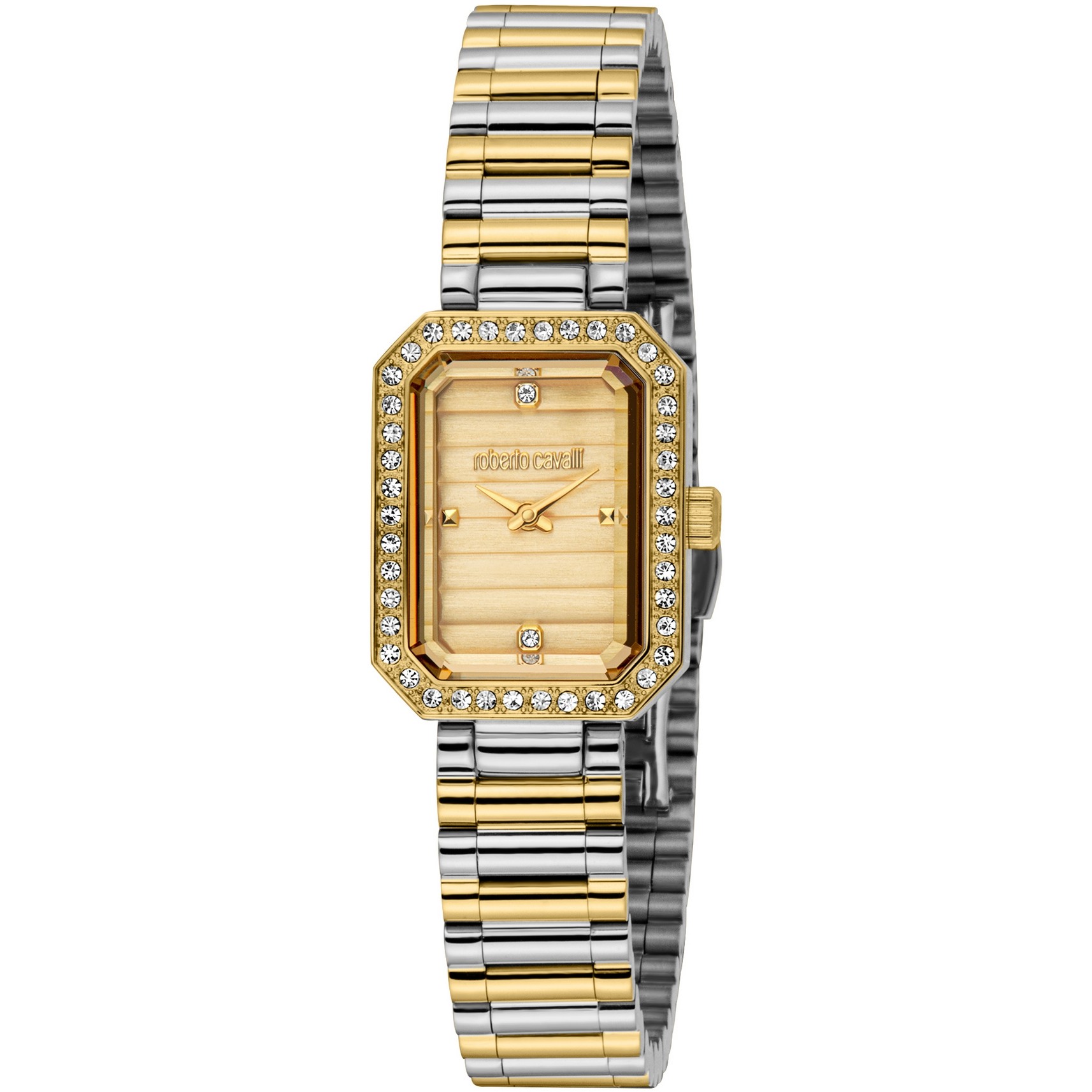ROBERTO CAVALLI Glam Gold Dial 20x26mm Two Tone Gold Stainless Steel Bracelet RC5L163M0045 - 
