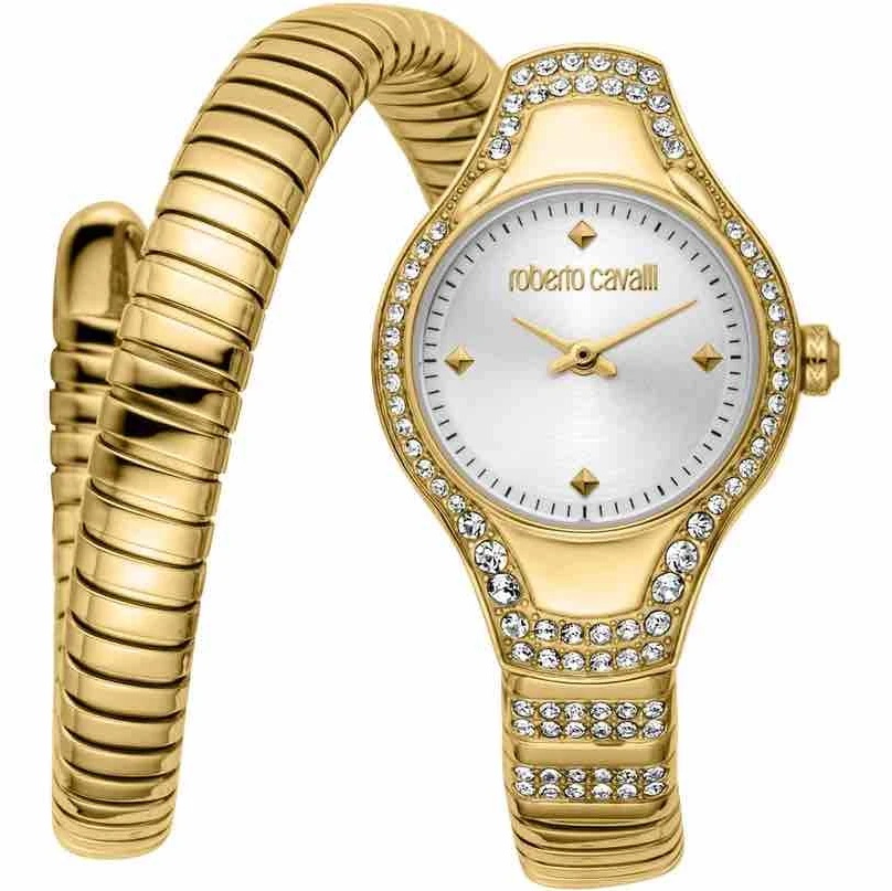 ROBERTO CAVALLI Serelia Silver Dial 24x36mm Gold Stainless Steel Bracelet RC5L173M0025 - 