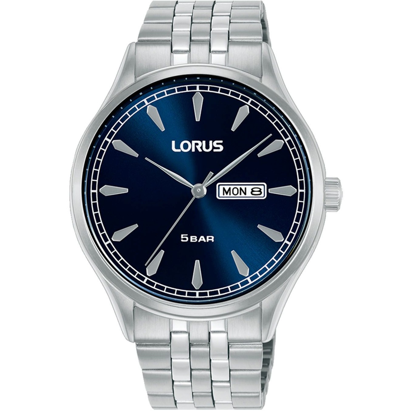 LORUS Classic Gents Blue Dial 41mm Silver Stainless Steel Bracelet RH323BX9F - 