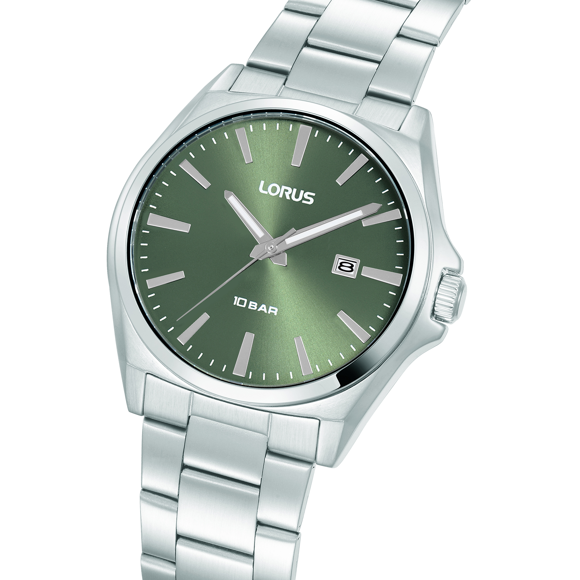LORUS Sports Gents Green Dial 42mm Silver Stainless Steel Bracelet RH949SX9 - 
