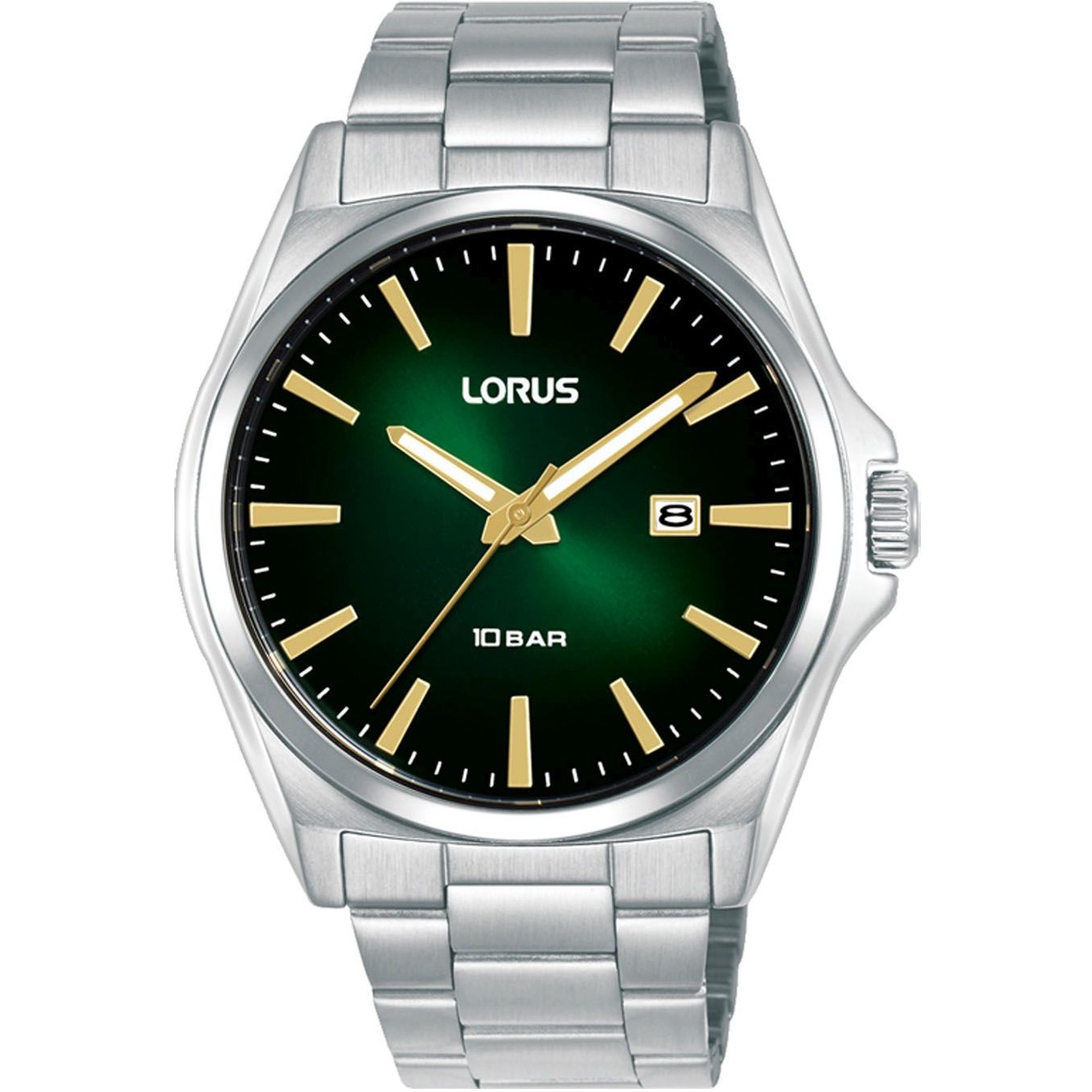 LORUS Sports Gents Green Dial 42mm Silver Stainless Steel Bracelet RH953SX9 - 