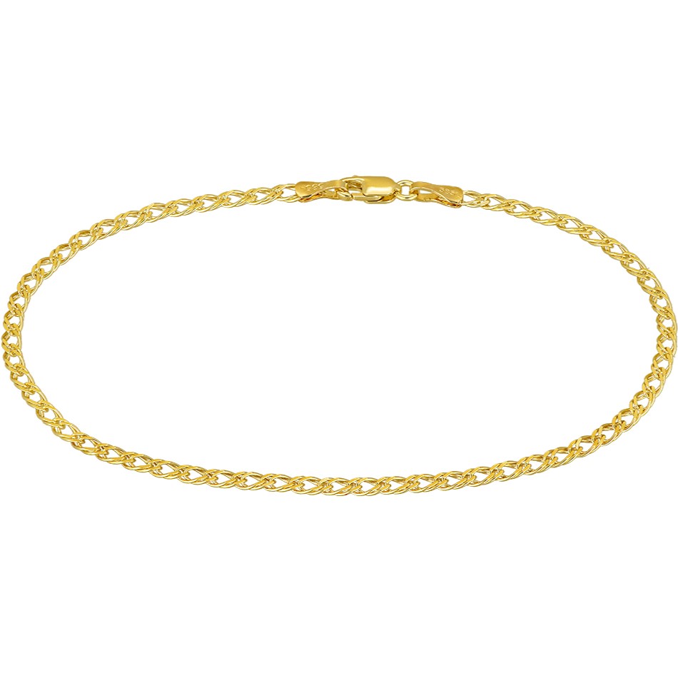 CHAIN Bracelet Rhombus SENZIO Collection K14 Yellow Gold 5PO-040BR - 