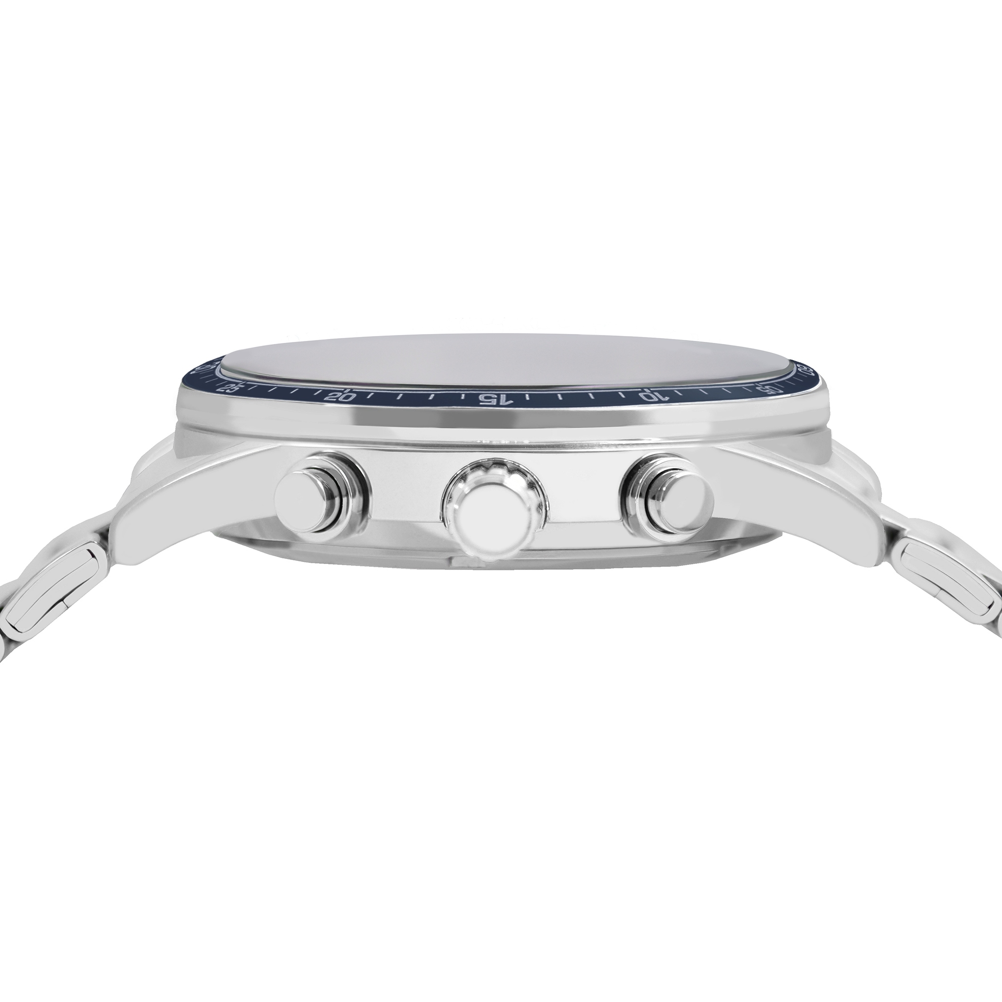 LORUS Sports Chronograph Blue Dial 43mm Silver Stainless Steel Bracelet RT347LX9 - 3