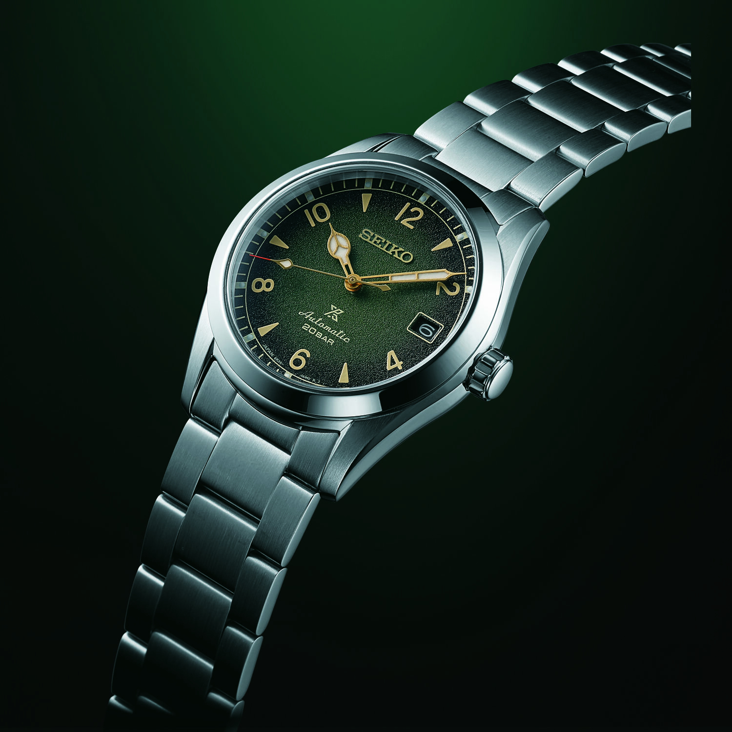 SEIKO Prospex Alpinist Automatic Green Dial 38mm Silver Stainless Steel Bracelet SPB155J1 - 