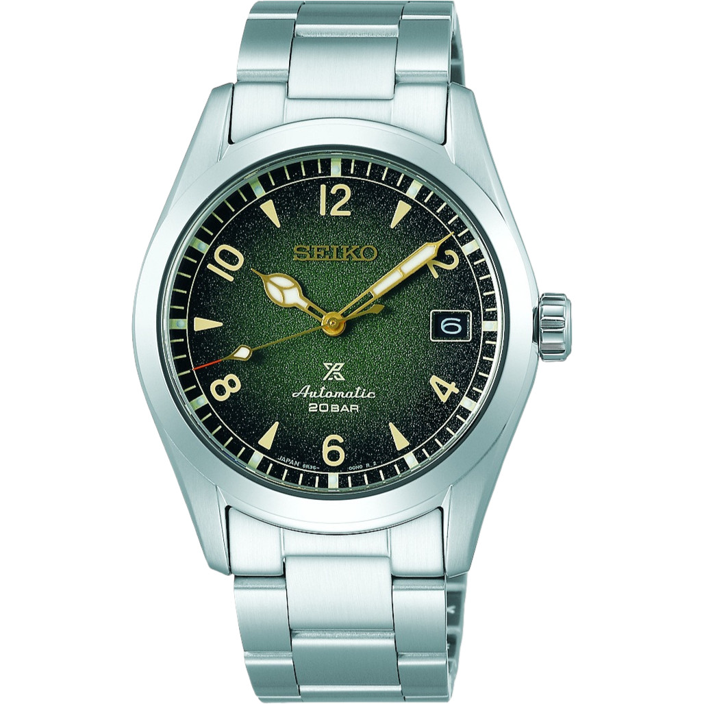 SEIKO Prospex Alpinist Automatic Green Dial 38mm Silver Stainless Steel Bracelet SPB155J1 - 