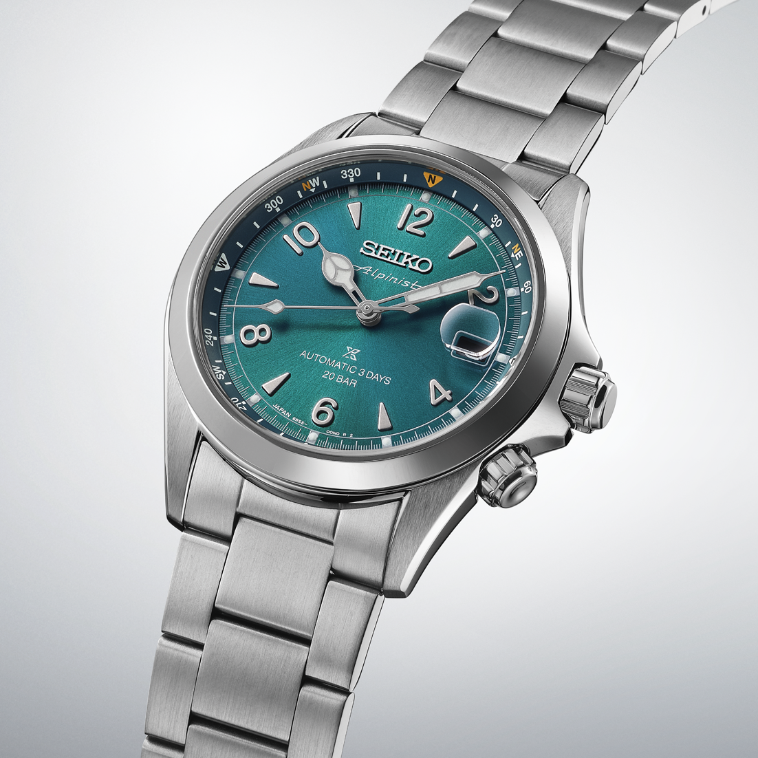 SEIKO Prospex Alpinist Automatic Aqua Blue Dial 39.5mm Silver Stainless Steel Bracelet SPB503J1 - 3