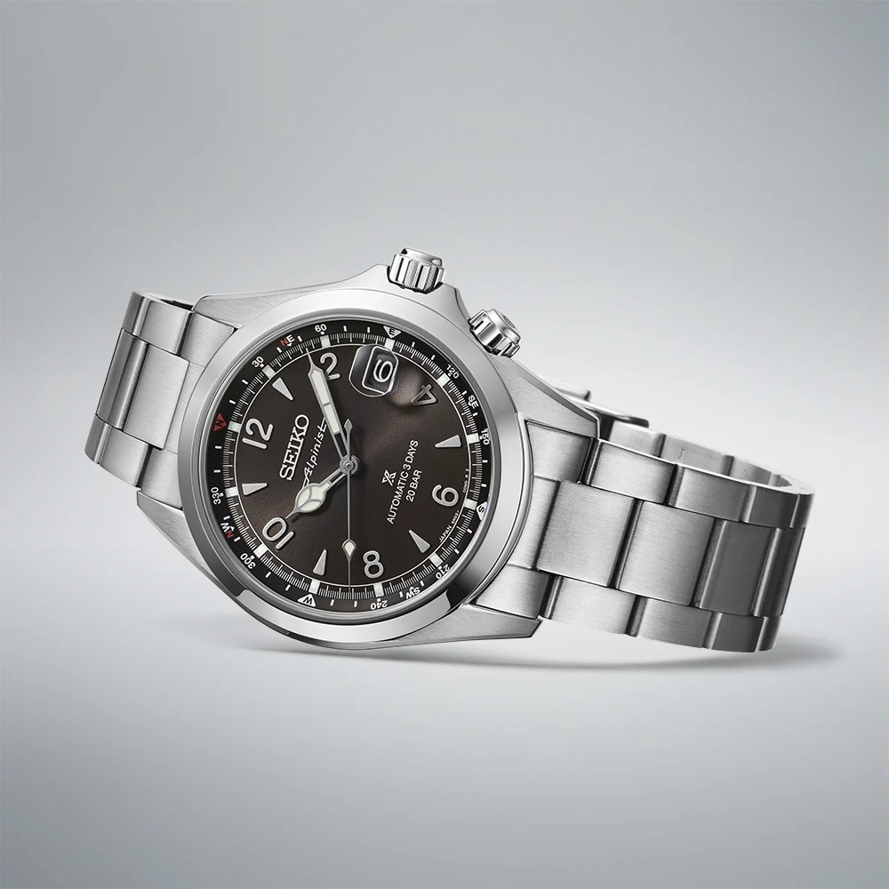 SEIKO Prospex Alpinist Automatic Black Dial 39.5mm Silver Stainless Steel Bracelet SPB505J1 - 4