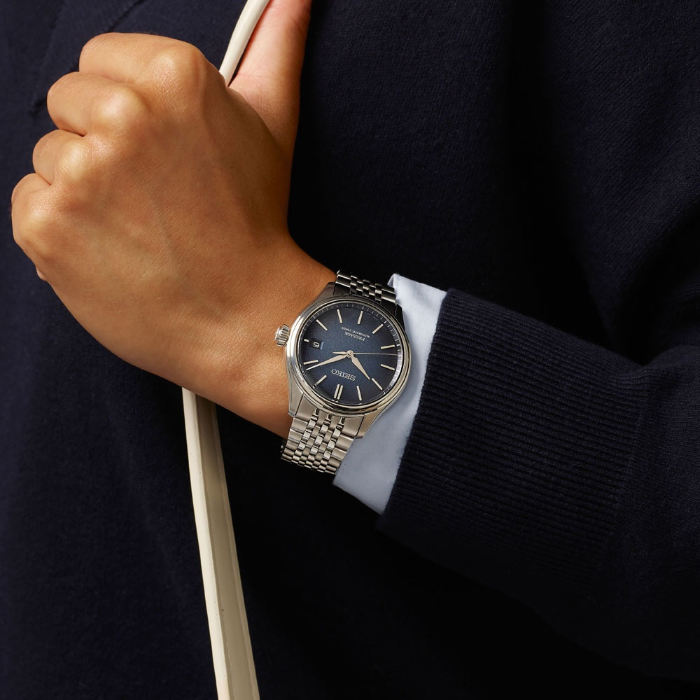 SEIKO Presage Classic Series 'Ai-iro' Automatic Blue Dial 40.2mm Silver Stainless Steel Bracelet SPB525J1 - 