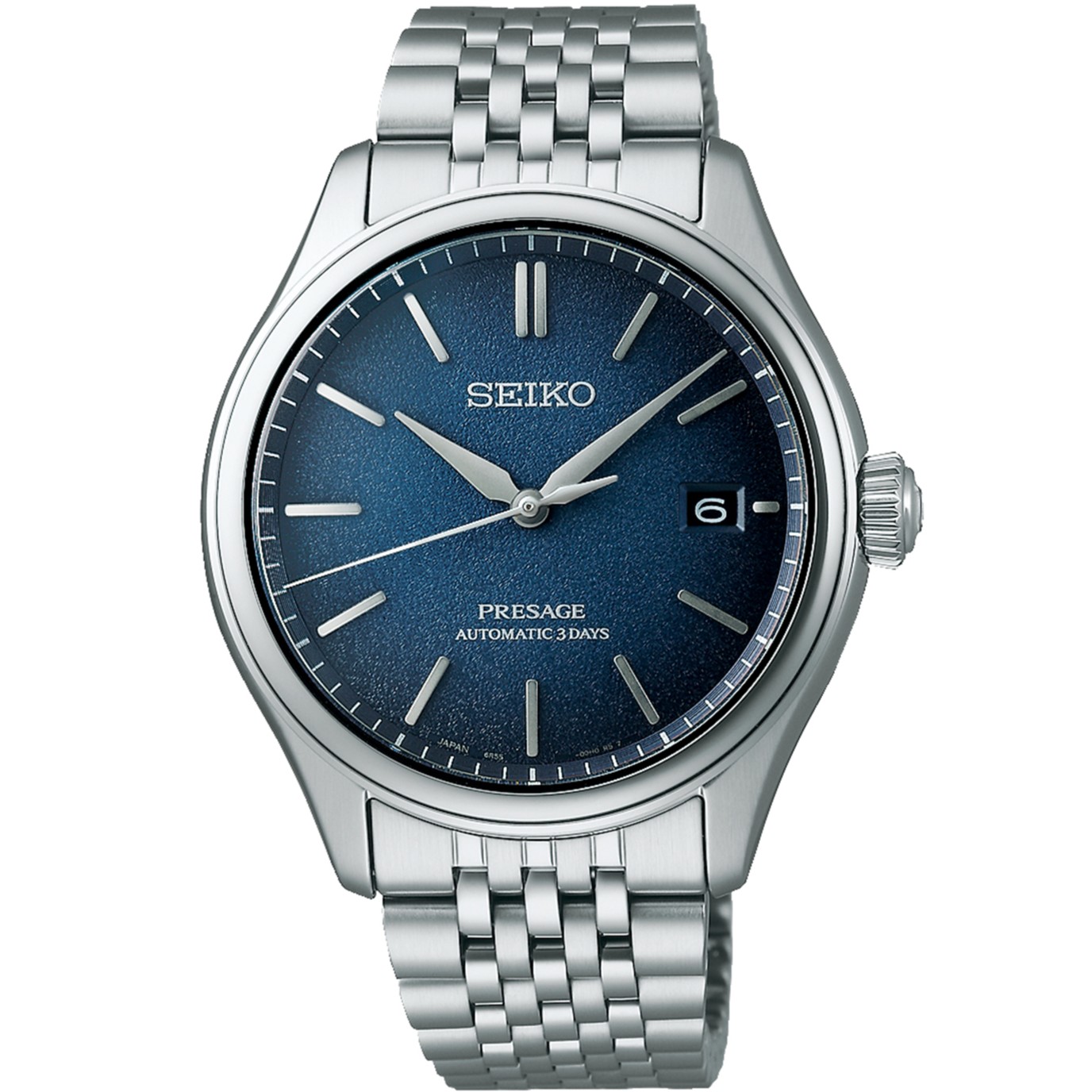 SEIKO Presage Classic Series 'Ai-iro' Automatic Blue Dial 40.2mm Silver Stainless Steel Bracelet SPB525J1 - 
