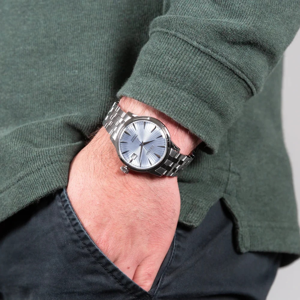 SEIKO Presage Cocktail Time 'Skydiving' Automatic 40.5mm Silver Stainless Steel Bracelet SRPE19J1 - 3