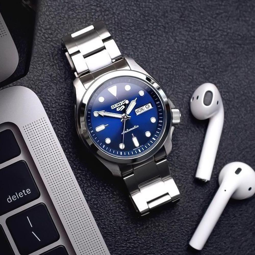 SEIKO 5 Sports Automatic Blue Dial 40mm Silver Stainless Steel Bracelet SRPE53K1F - 5