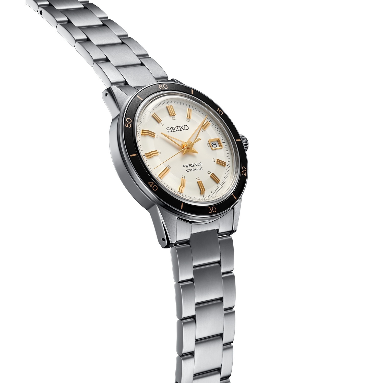 SEIKO Presage Style 60's Automatic White Dial 40.8mm Silver Stainless Steel Bracelet SRPG03J1 - 