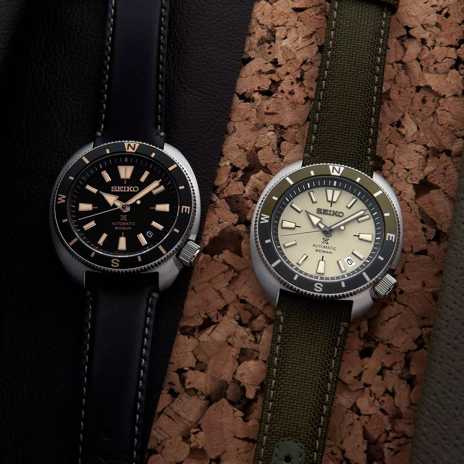 SEIKO Prospex 'Tortoise' Land Edition Automatic Black Dial 42.4mm Silver Stainless Steel Black Leather Strap SRPG17K1 - 4
