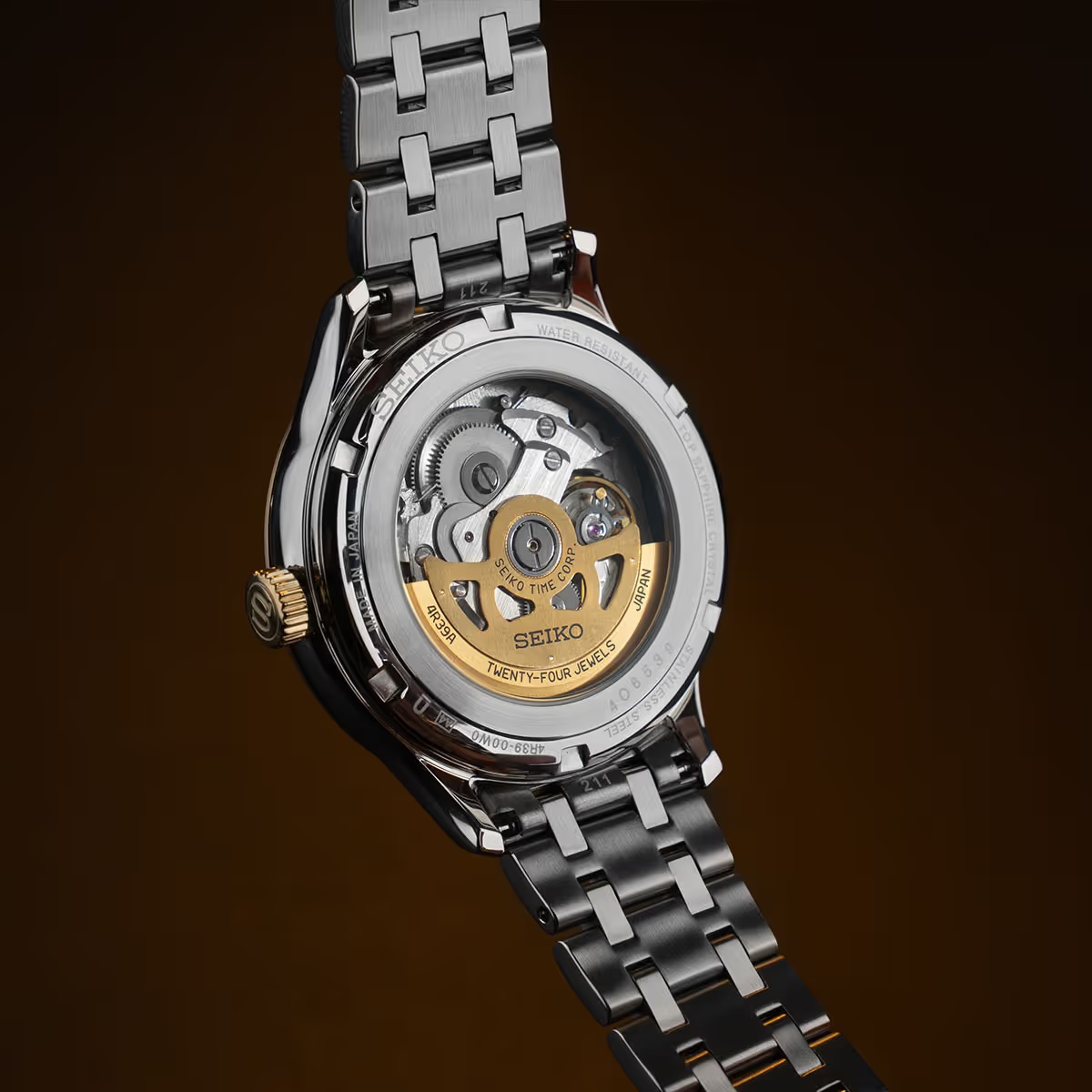 SEIKO Presage ‘Japanese Zen Gardens’ Open Heart Automatic Gold Dial 41.8mm Two Tone Gold Stainless Steel Bracelet SSA464J1 - 3