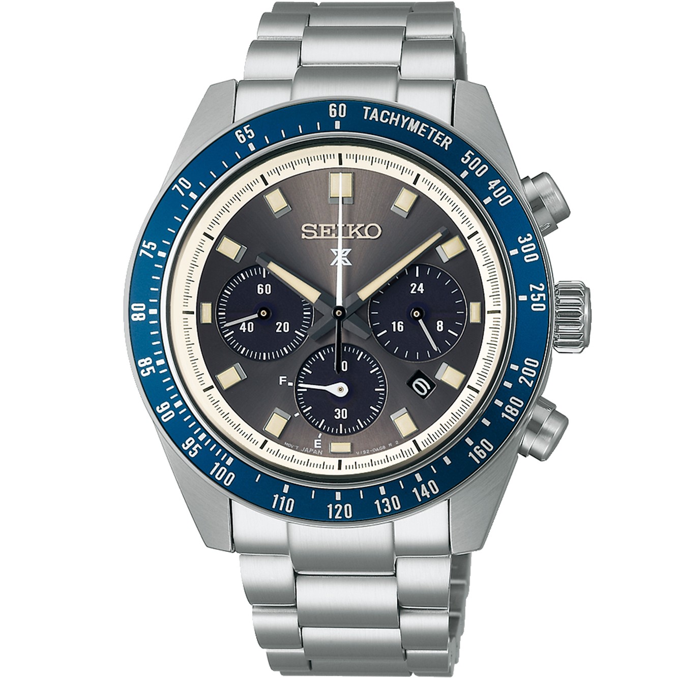 SEIKO Prospex Speedtimer 'Grand Touring' Solar Chronograph Gray Dial 41.4mm Silver Stainless Steel Bracelet SSC939P1 - 