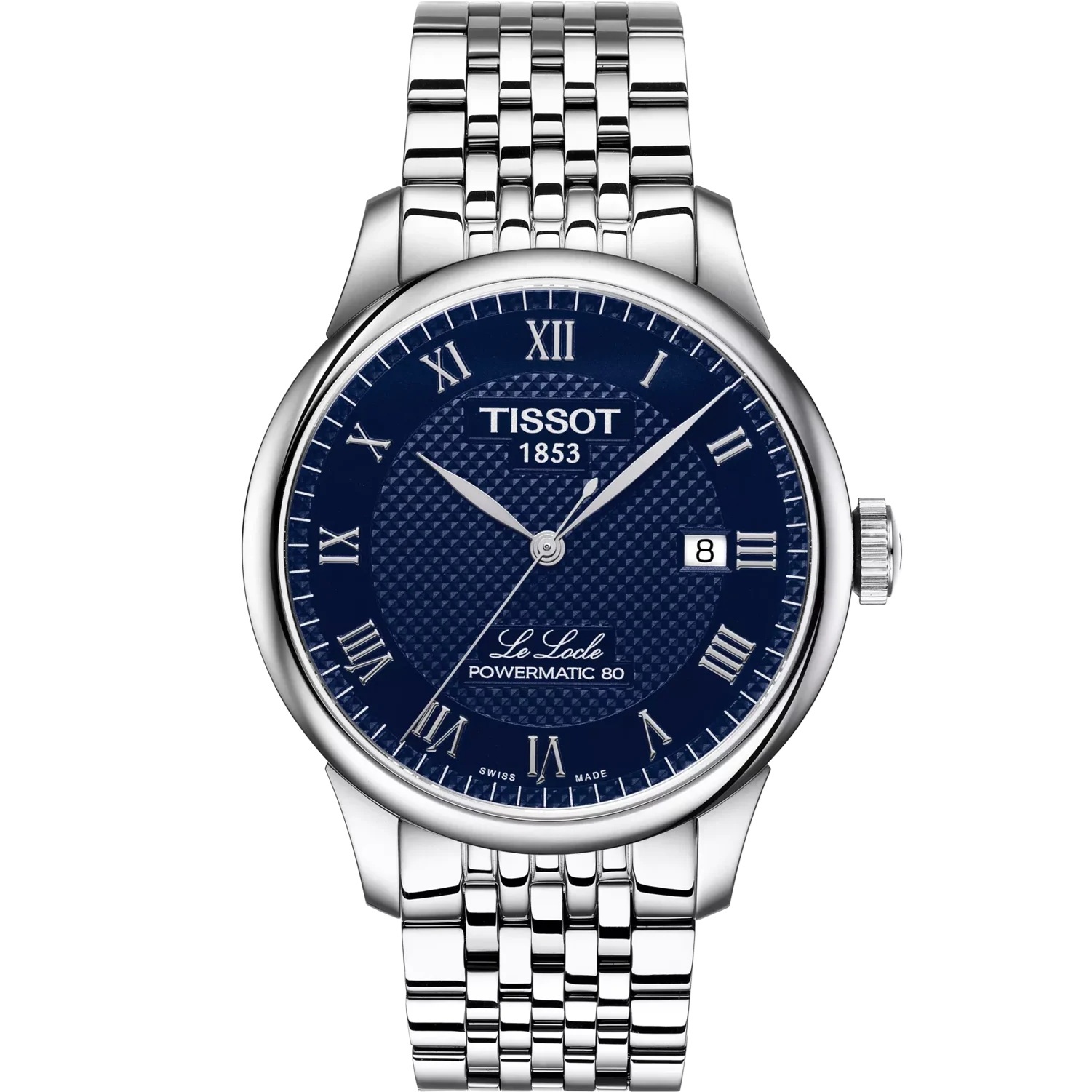 TISSOT Le Locle Powermatic 80 Blue Dial 39.3mm Silver Stainless Steel Bracelet T006.407.11.043.00 - 