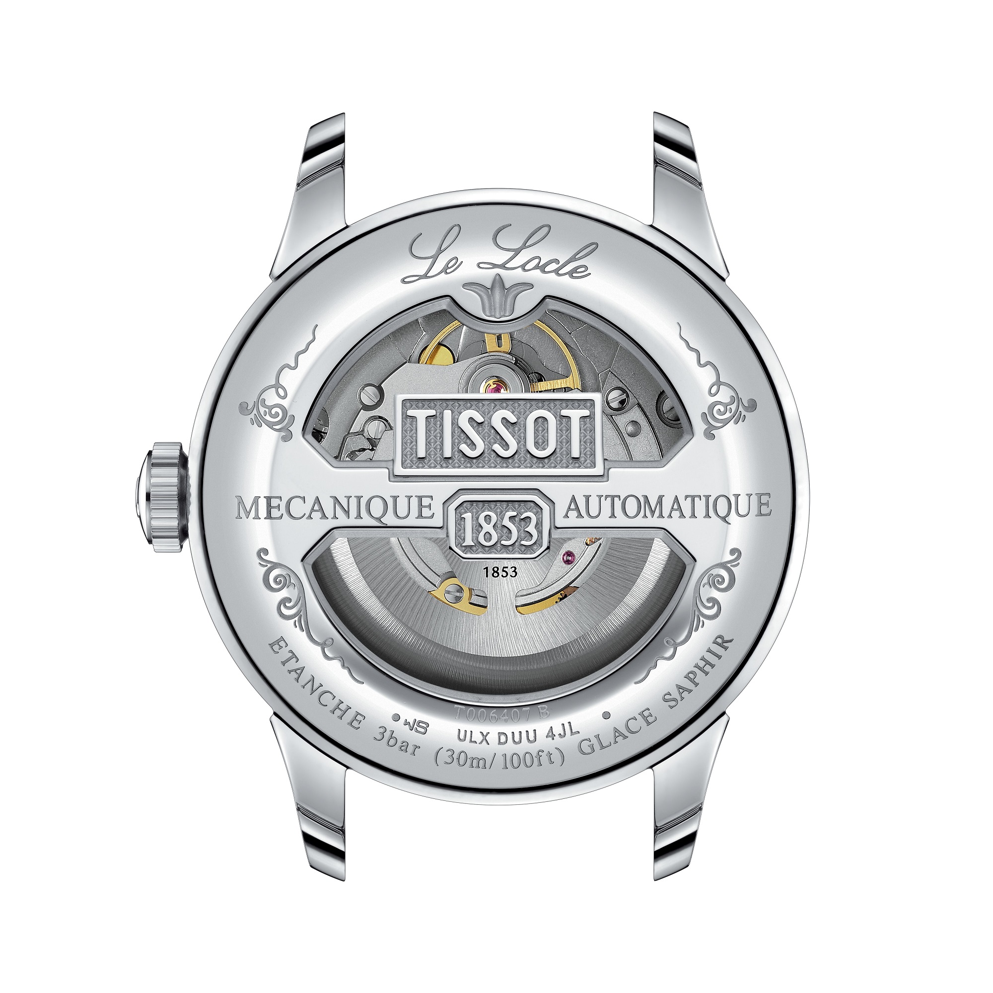 TISSOT Le Locle Powermatic 80 Blue Dial 39.3mm Silver Stainless Steel Blue Leather Strap T006.407.16.043.00 - 4