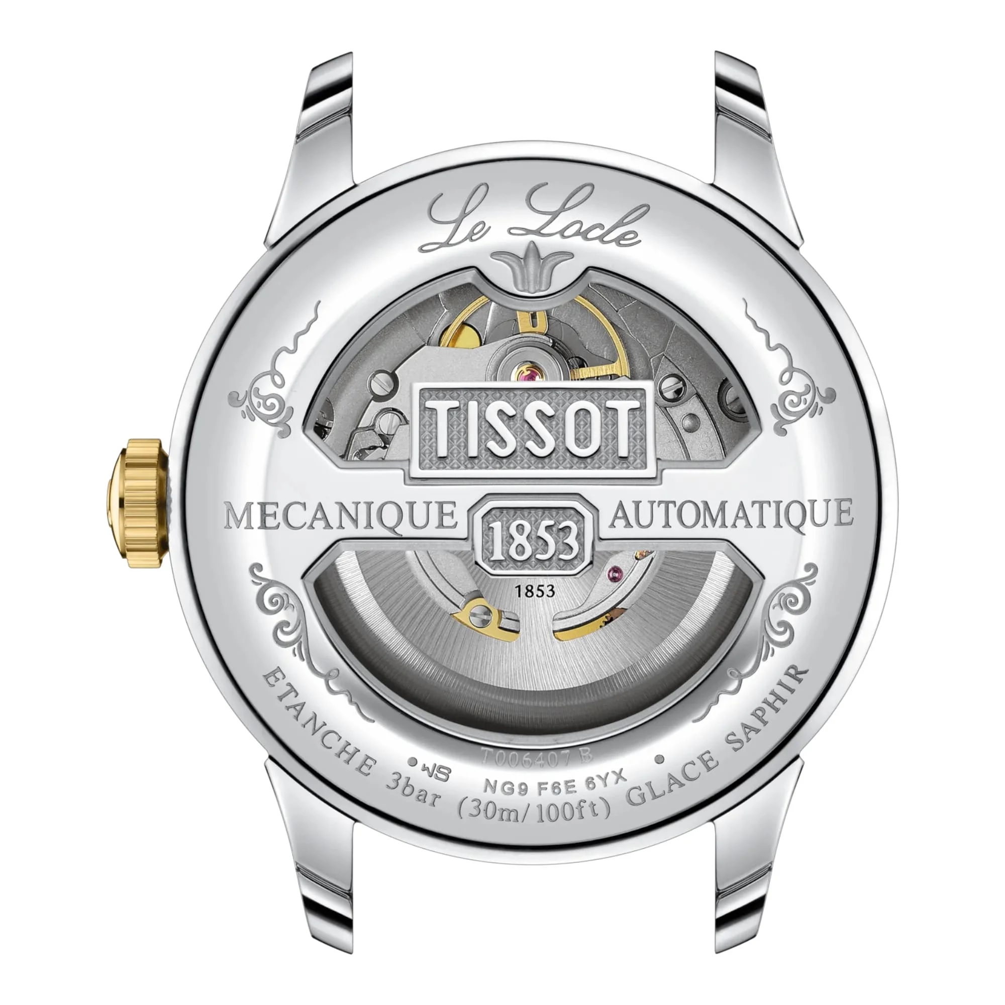 TISSOT Le Locle Powermatic 80 Green Dial 39.3mm Two Tone Gold Stainless Steel Bracelet T006.407.22.093.00 - 4