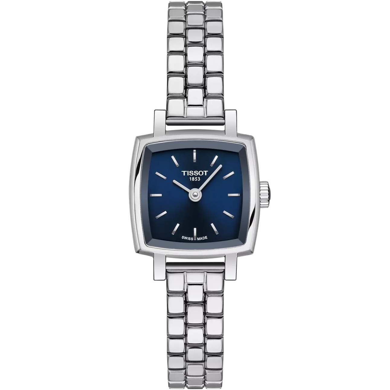 TISSOT Lovely Square Blue Dial 20mm Silver Stainless Steel Bracelet T058.109.11.041.01 - 