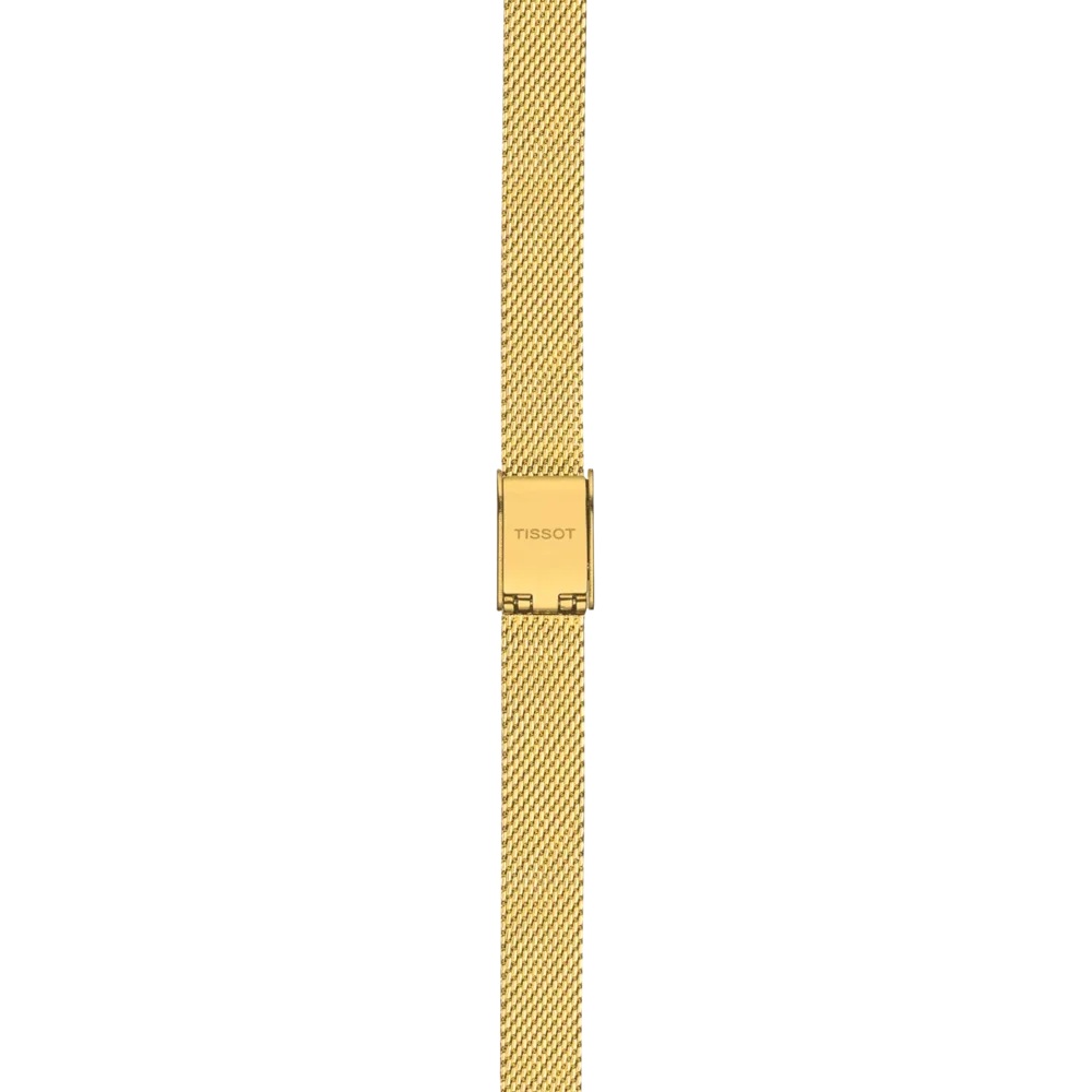 TISSOT Lovely Square Silver Dial 20mm Gold Stainless Steel Mesh Bracelet T058.109.33.031.00 - 3