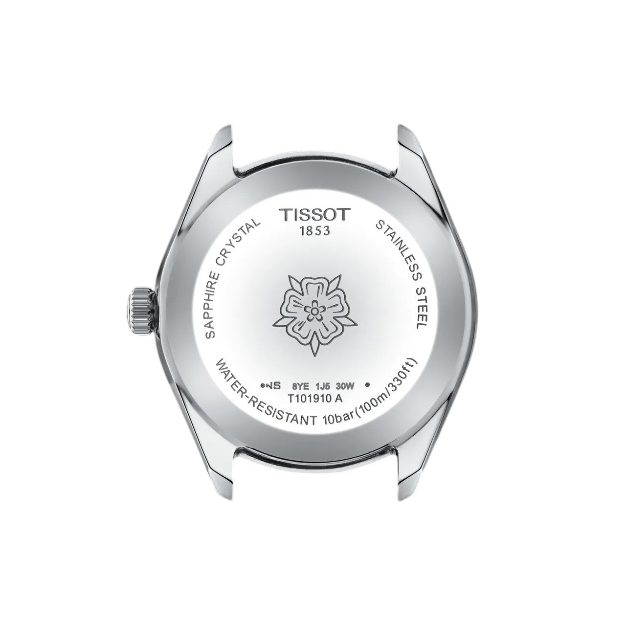 TISSOT PR 100 Sport Chic Lady's Diamonds Three Hands 36mm Silver Stainless Steel Bracelet T101.910.11.116.00 - 4