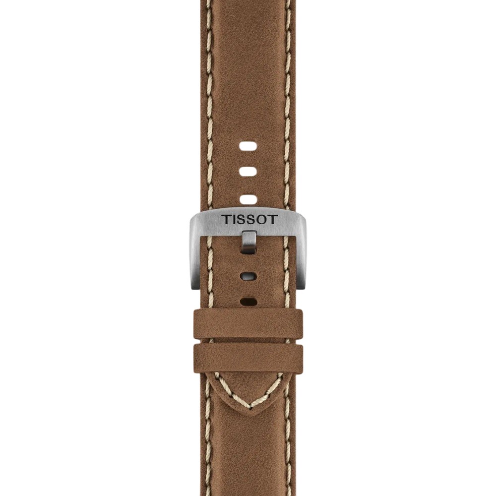 TISSOT L Vintage Chronograph Black Dial 42mm Gray Stainless Steel Brown Leather Strap T116.417.16.052.01 - 5