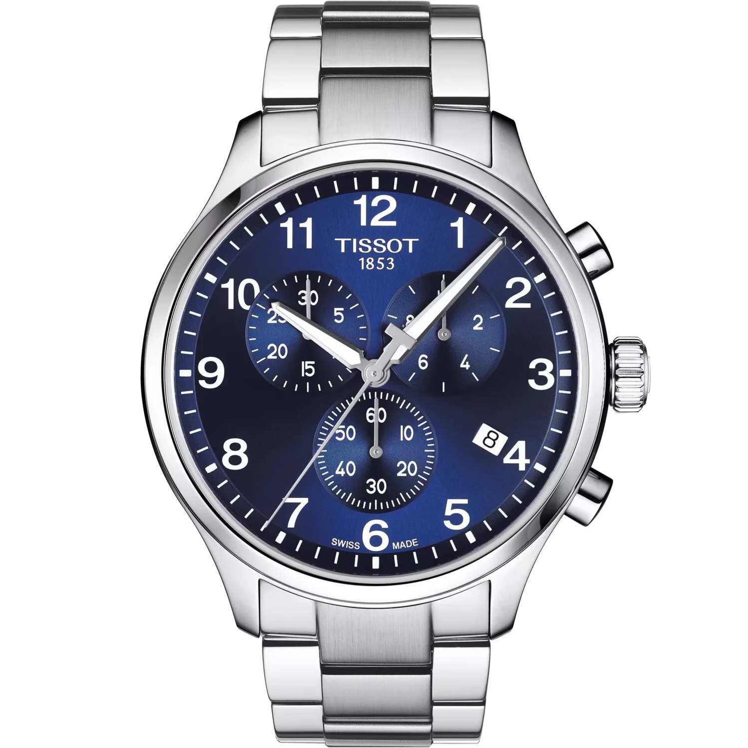 TISSOT XL Classic Chronograph Blue Dial 45mm Silver Stainless Steel Bracelet T116.617.11.047.01 - 