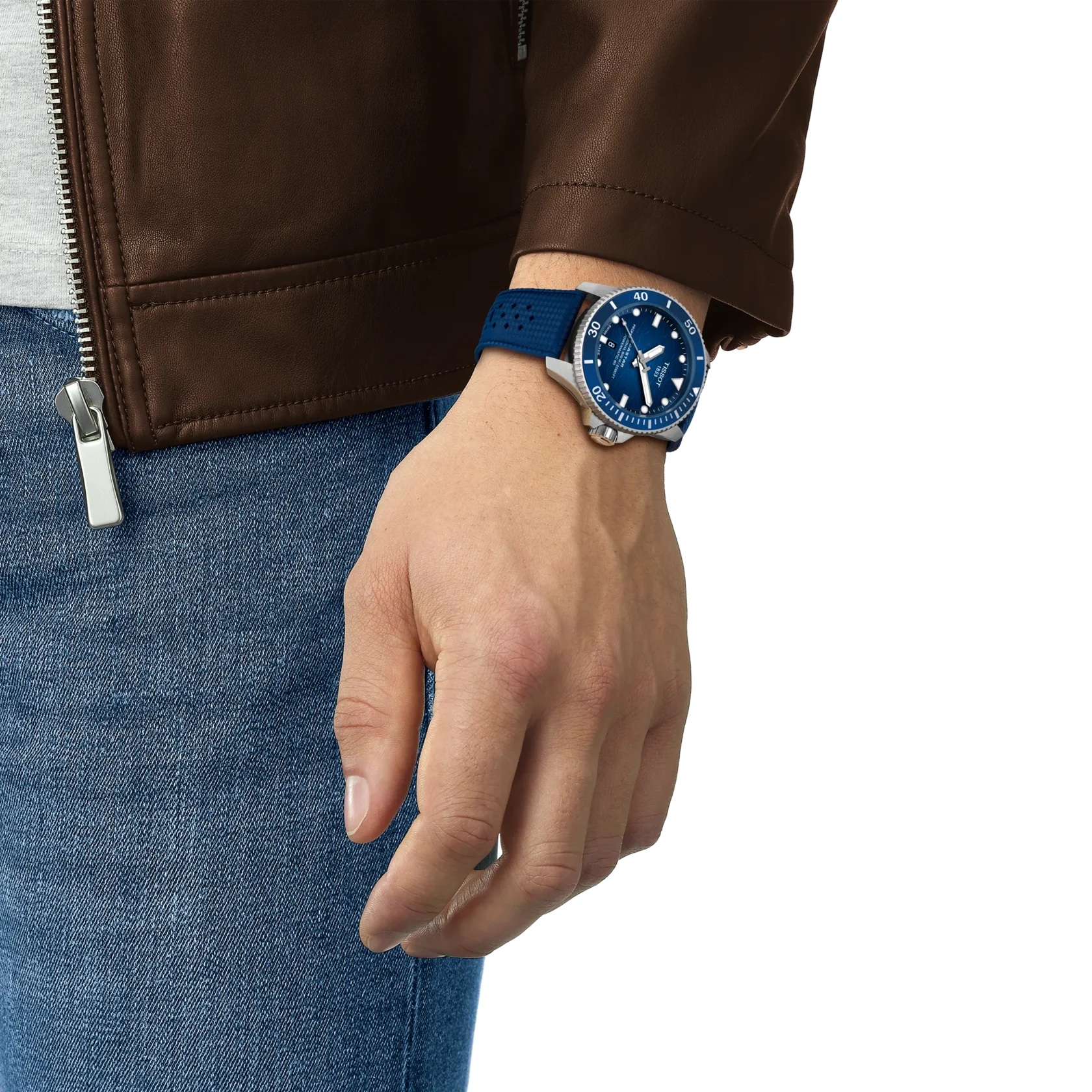 TISSOT Seastar 2000 Professional Powermatic 80 Blue Dial 44mm Silver Stainless Steel Blue Rubber Strap T120.907.17.041.00 - 