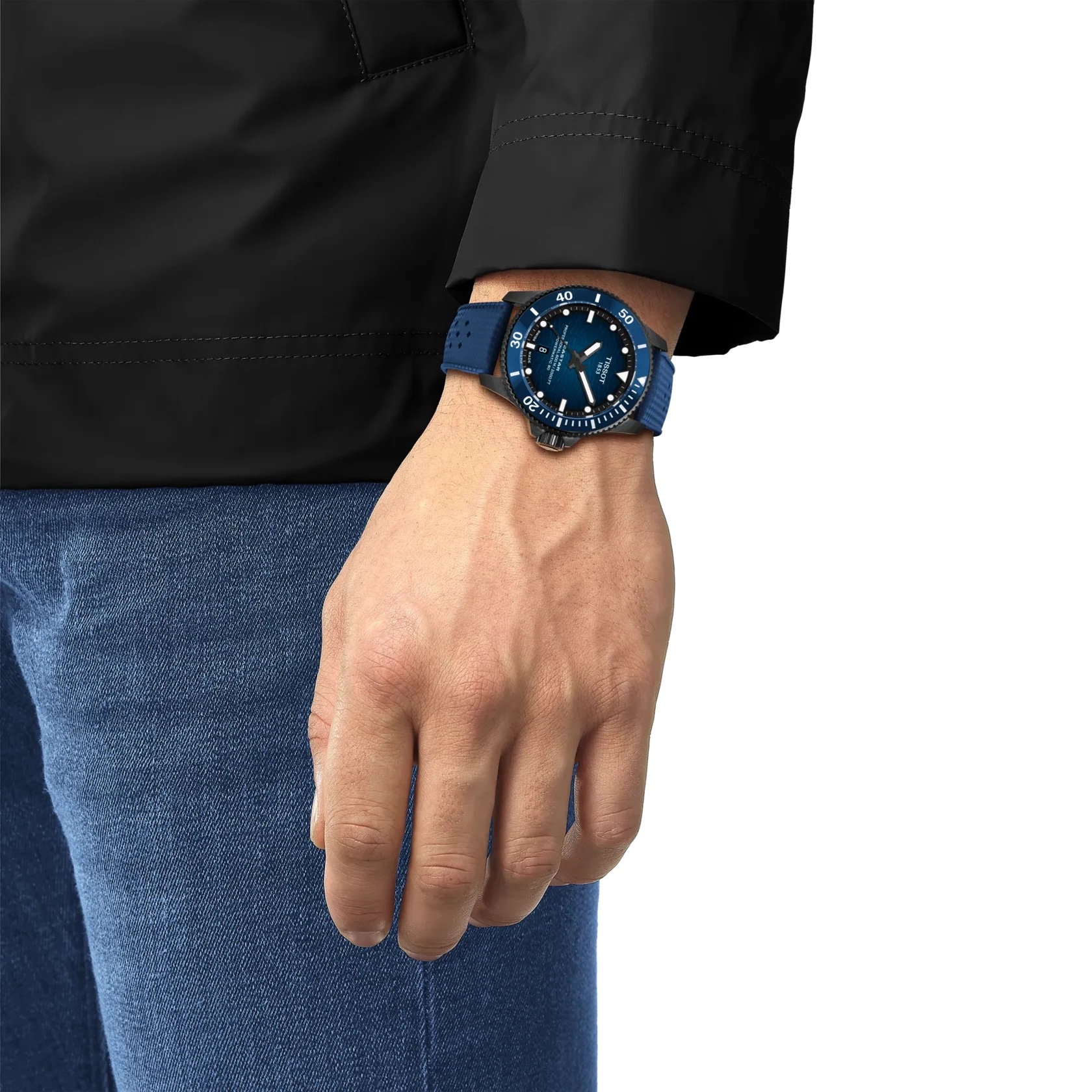 TISSOT Seastar 2000 Professional Powermatic 80 Blue Dial 44mm Black Stainless Steel Blue Rubber Strap T120.907.37.041.00 - 