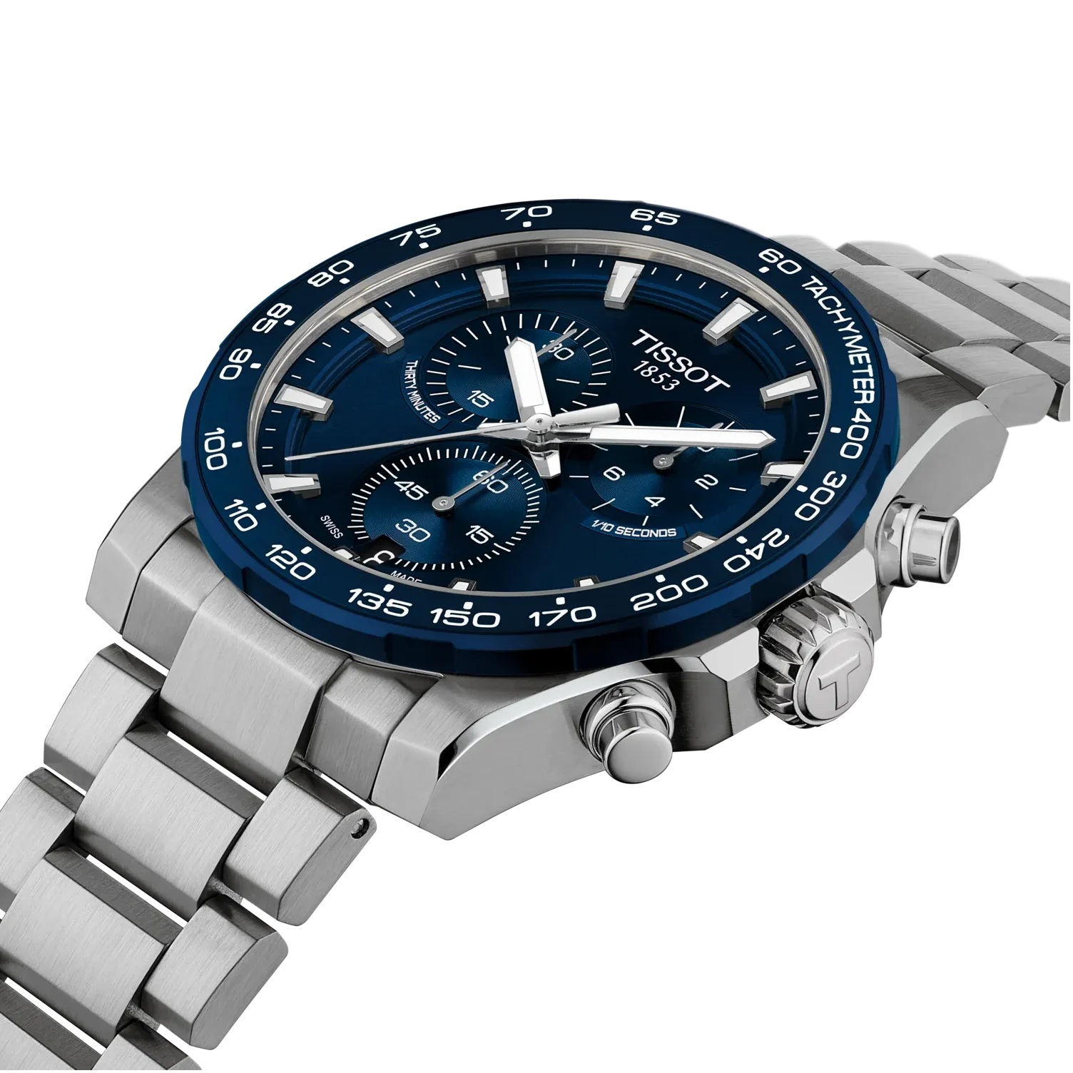 TISSOT Supersport Chronograph Blue Dial 42mm Silver Stainless Steel Bracelet T125.417.11.041.00 - 3