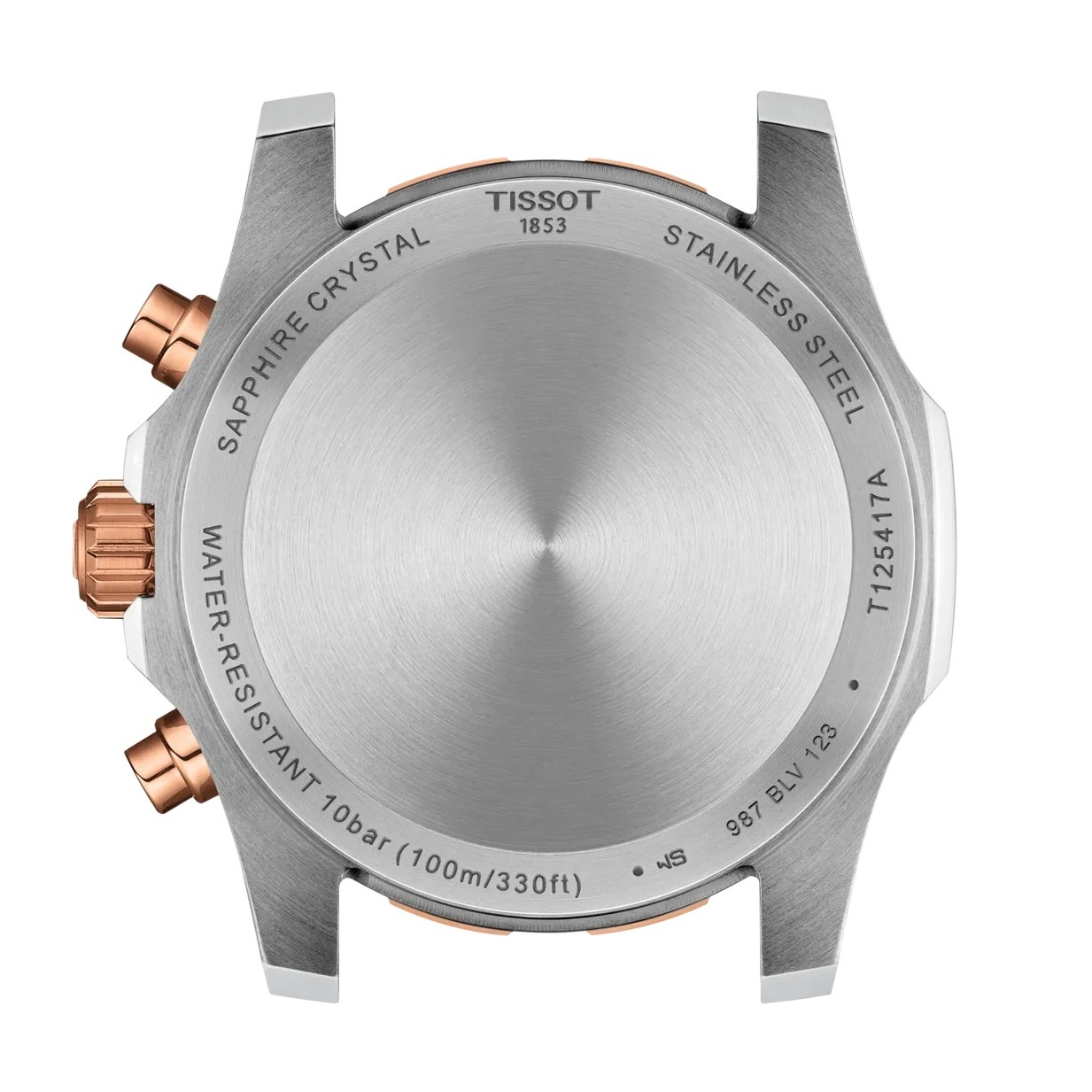 TISSOT Supersport Chronograph Black Dial 42mm Two Tone Rose Gold Stainless Steel Black Rubber Strap T125.417.27.051.00 - 6