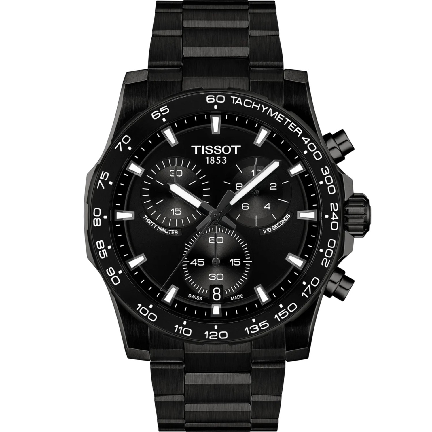 TISSOT Supersport Chronograph Black Dial 42mm Black Stainless Steel Bracelet T125.417.33.051.00 - 