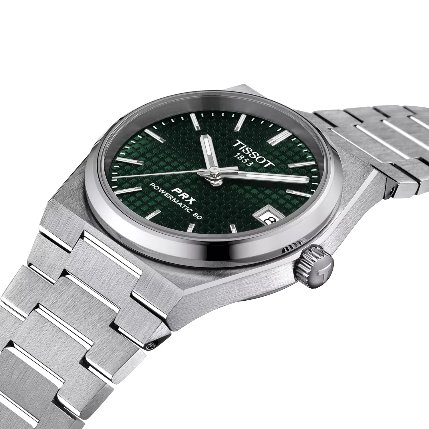 TISSOT PRX 35 Powermatic 80 Green Dial 35mm Silver Stainless Steel Bracelet T137.207.11.091.00 - 3