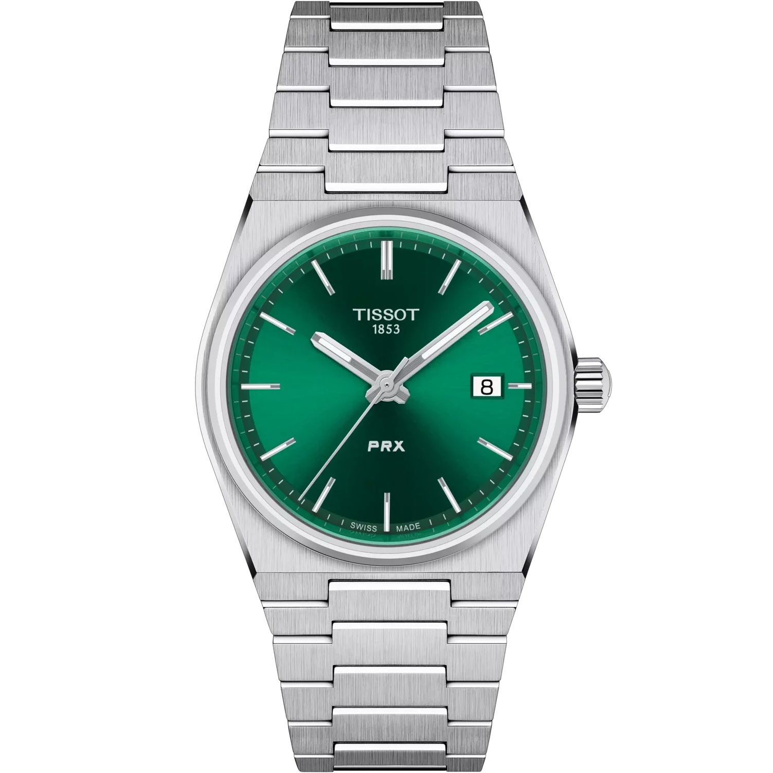TISSOT PRX 35 Green Dial Quartz 35mm Silver Stainless Steel Bracelet T137.210.11.081.00 - 