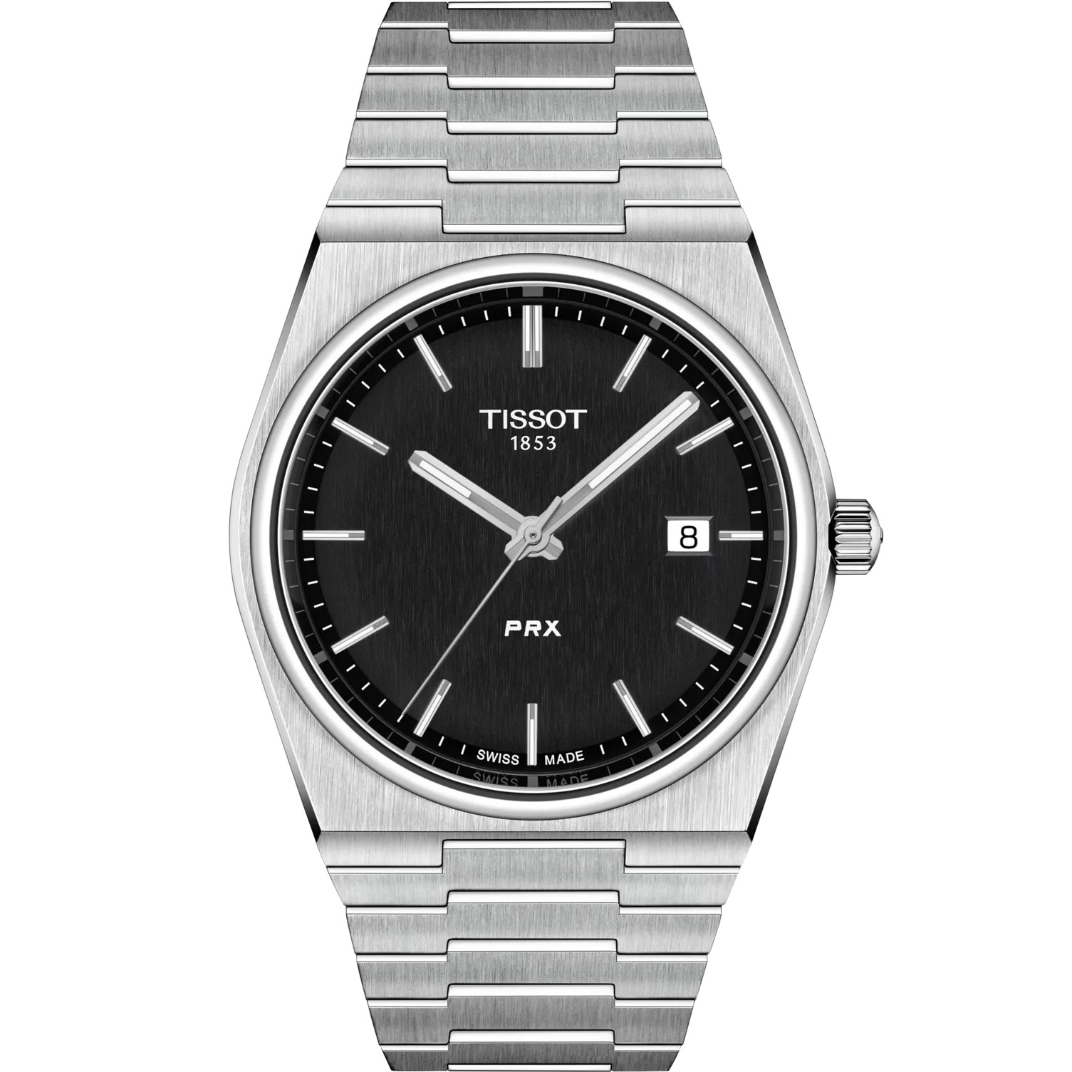 TISSOT PRX 40 Black Dial Quartz 40mm Silver Stainless Steel Bracelet T137.410.11.051.00 - 