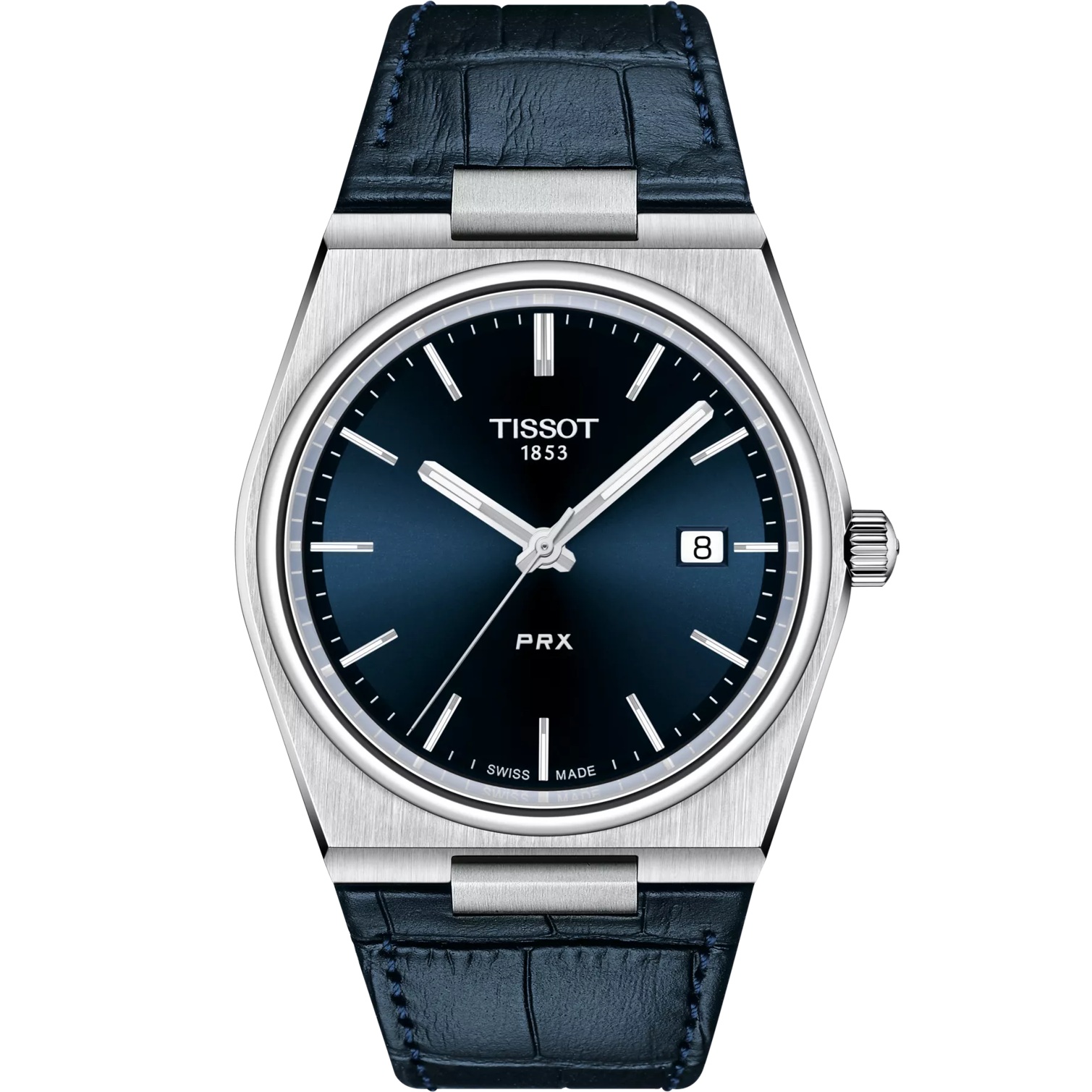 TISSOT PRX 40 Blue Dial Quartz 40mm Silver Stainless Steel Blue Leather Strap T137.410.16.041.00 - 