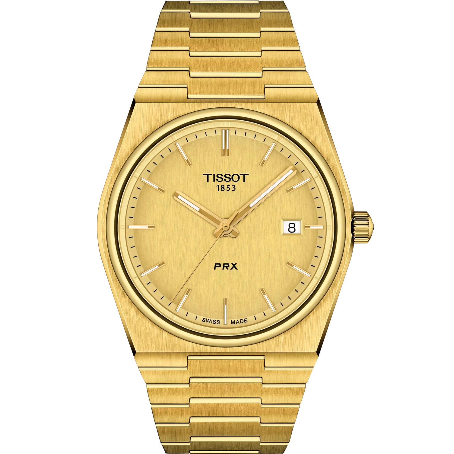 TISSOT PRX 40 Gold Dial Quartz 40mm Gold Stainless Steel Bracelet T137.410.33.021.00 - 