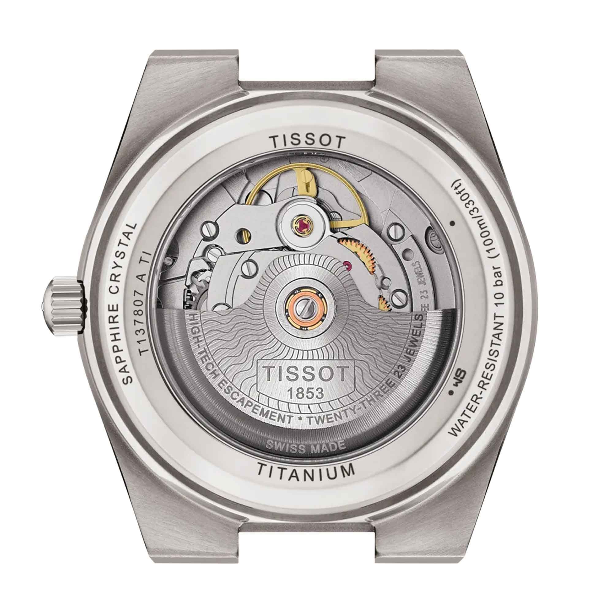 TISSOT PRX 38 Powermatic 80 Anthracite Dial 38mm Silver Titanium Bracelet T137.807.44.061.00 - 5