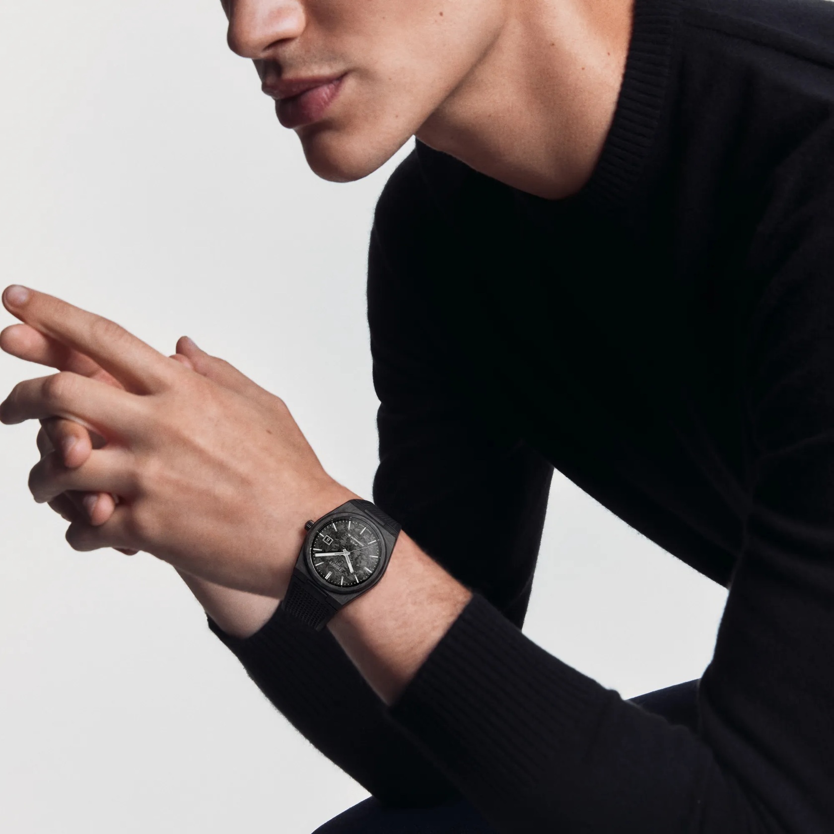 TISSOT PRX Carbon Powermatic 80 40.5mm Black Stainless Steel & Carbon Black Rubber Strap T137.907.97.201.00 - 5