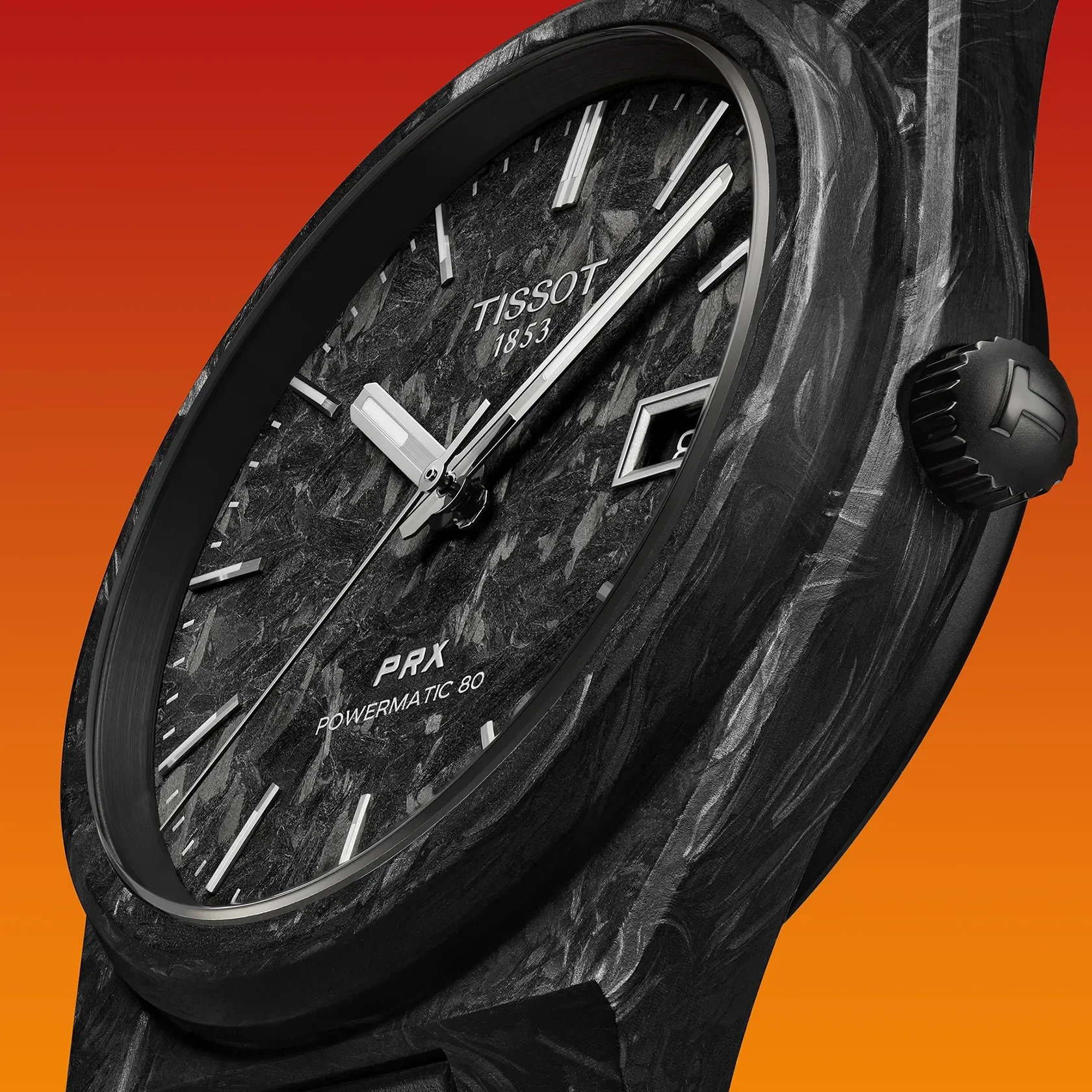 TISSOT PRX Carbon Powermatic 80 40.5mm Black Stainless Steel & Carbon Black Rubber Strap T137.907.97.201.00 - 9