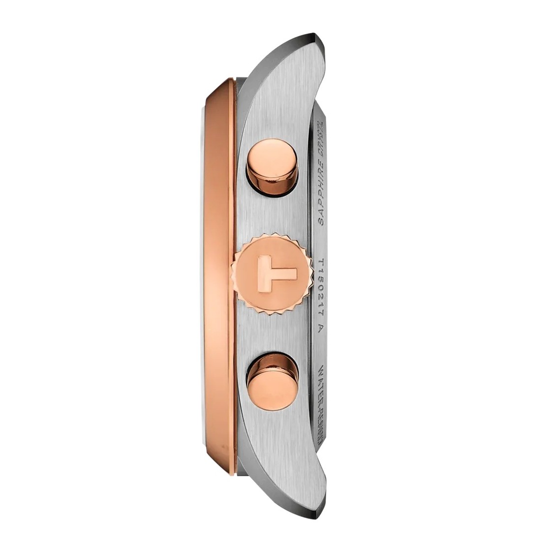 TISSOT PR 100 Chronograph White Pearl Dial 36mm Two-Tone Rose Gold Silver Stainless Steel Bracelet T150.217.22.111.00 - 