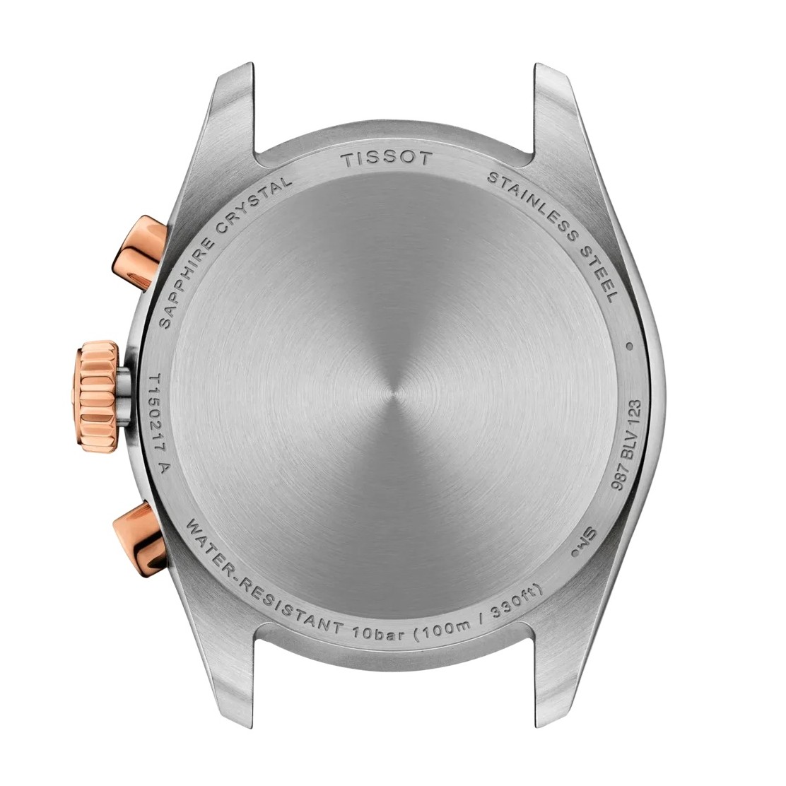 TISSOT PR 100 Chronograph White Pearl Dial 36mm Two-Tone Rose Gold Silver Stainless Steel Bracelet T150.217.22.111.00 - 3