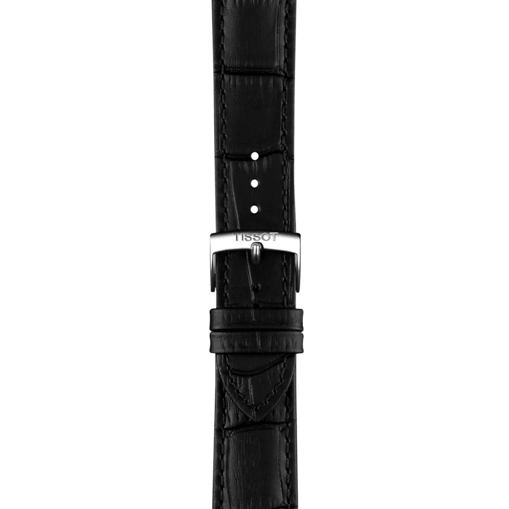 TISSOT PRC 100 Solar Quartz Black Dial 39mm Silver Stainless Steel Black Leather Strap T151.422.16.051.00 - 4