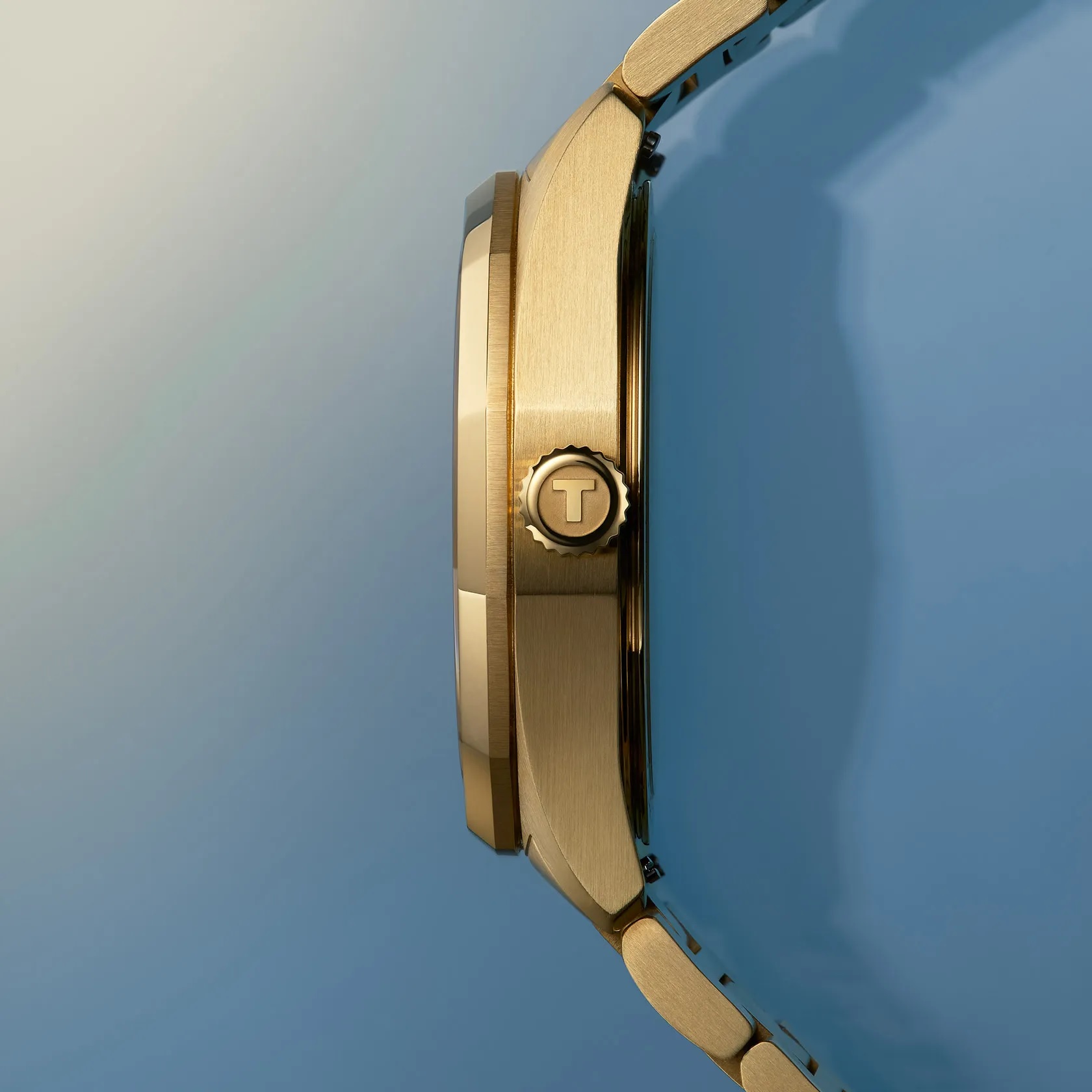 TISSOT PRC 100 Solar Quartz Gold Dial 34mm Gold Stainless Steel Bracelet T151.822.33.021.00 - 7